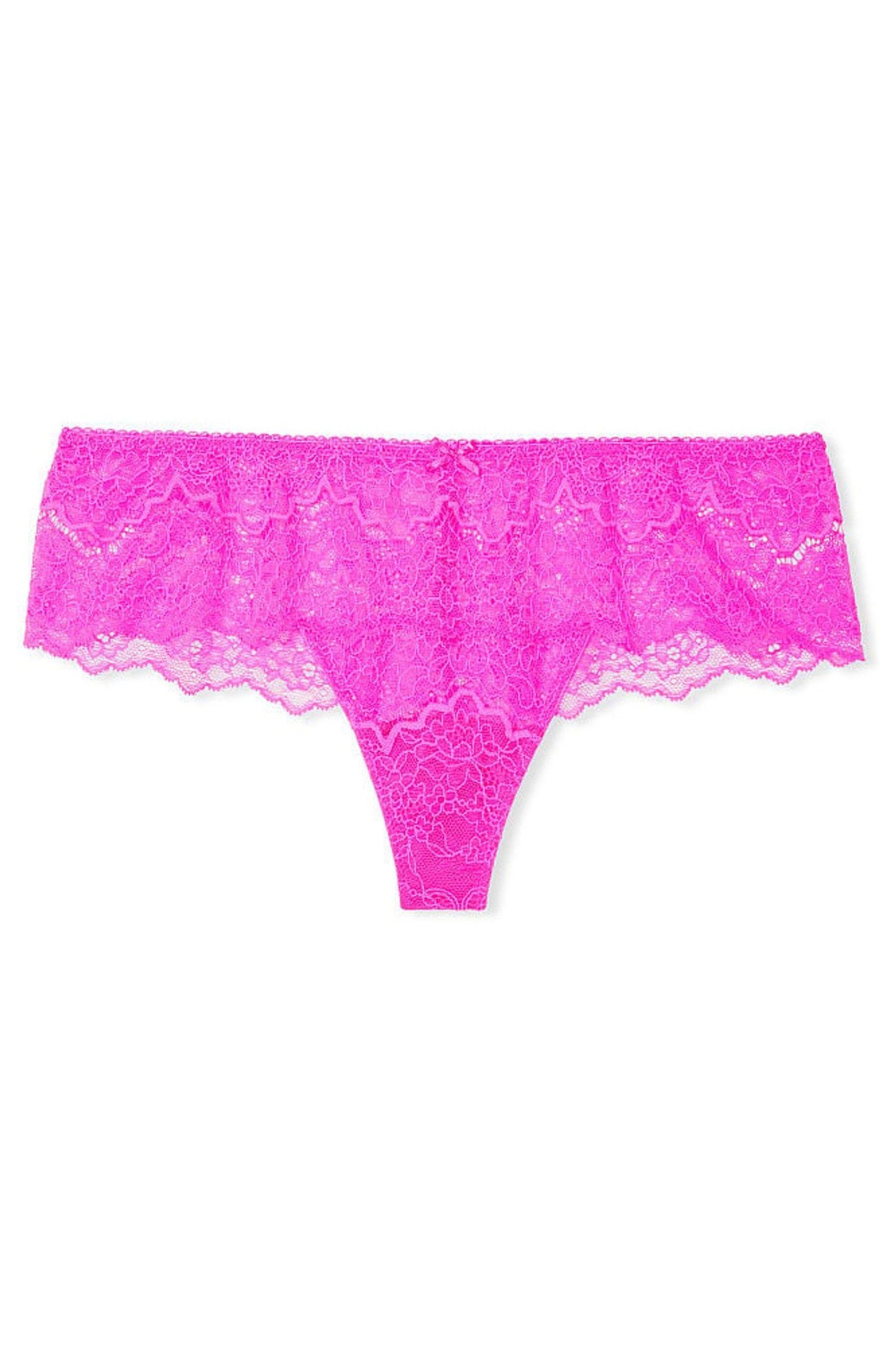 Victorias Secret Floral Lace Hipster Thong Knickers In Pink Lyst Uk