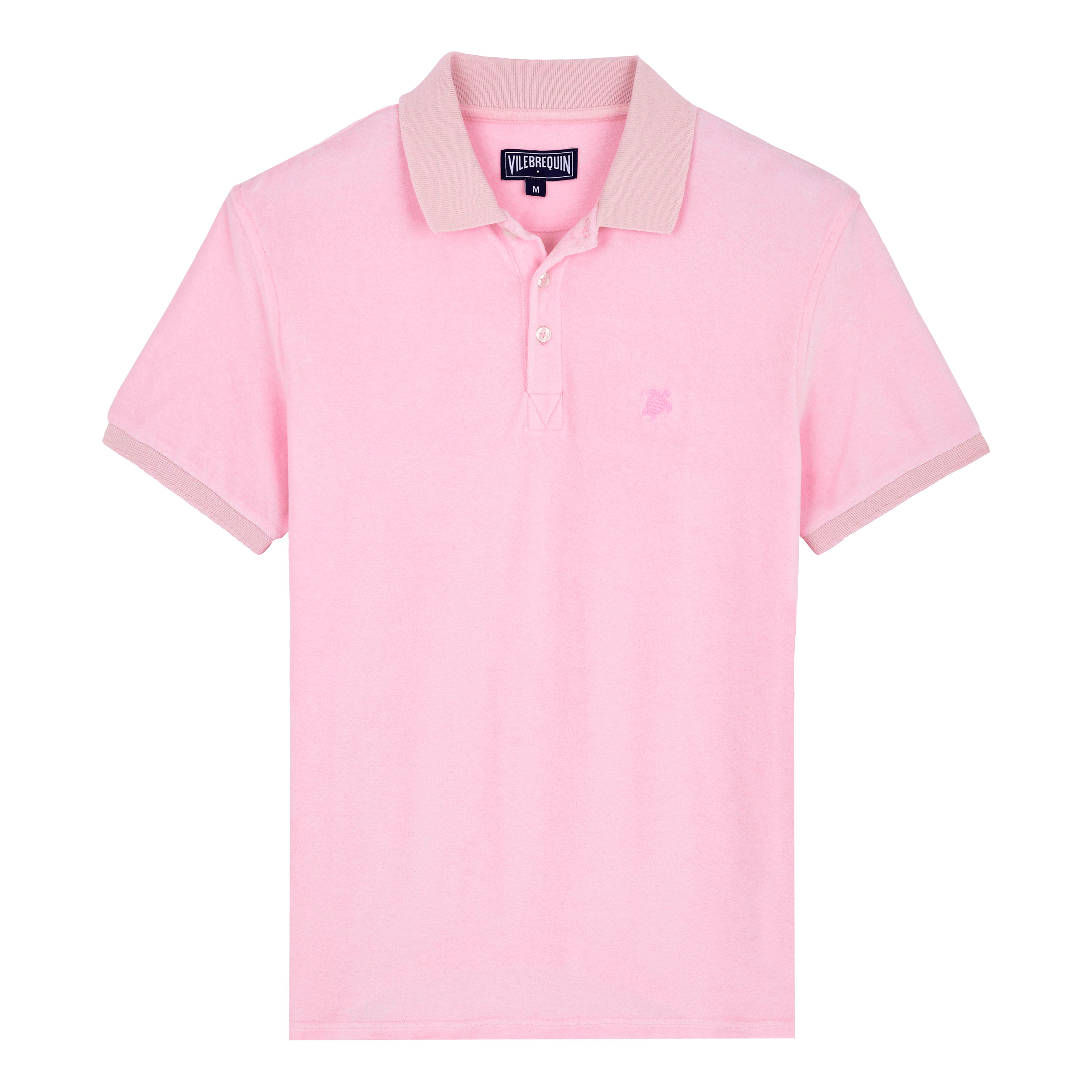 Vilebrequin Cotton Men Terry Cloth Polo Shirt Solid in Pink for Men - Lyst