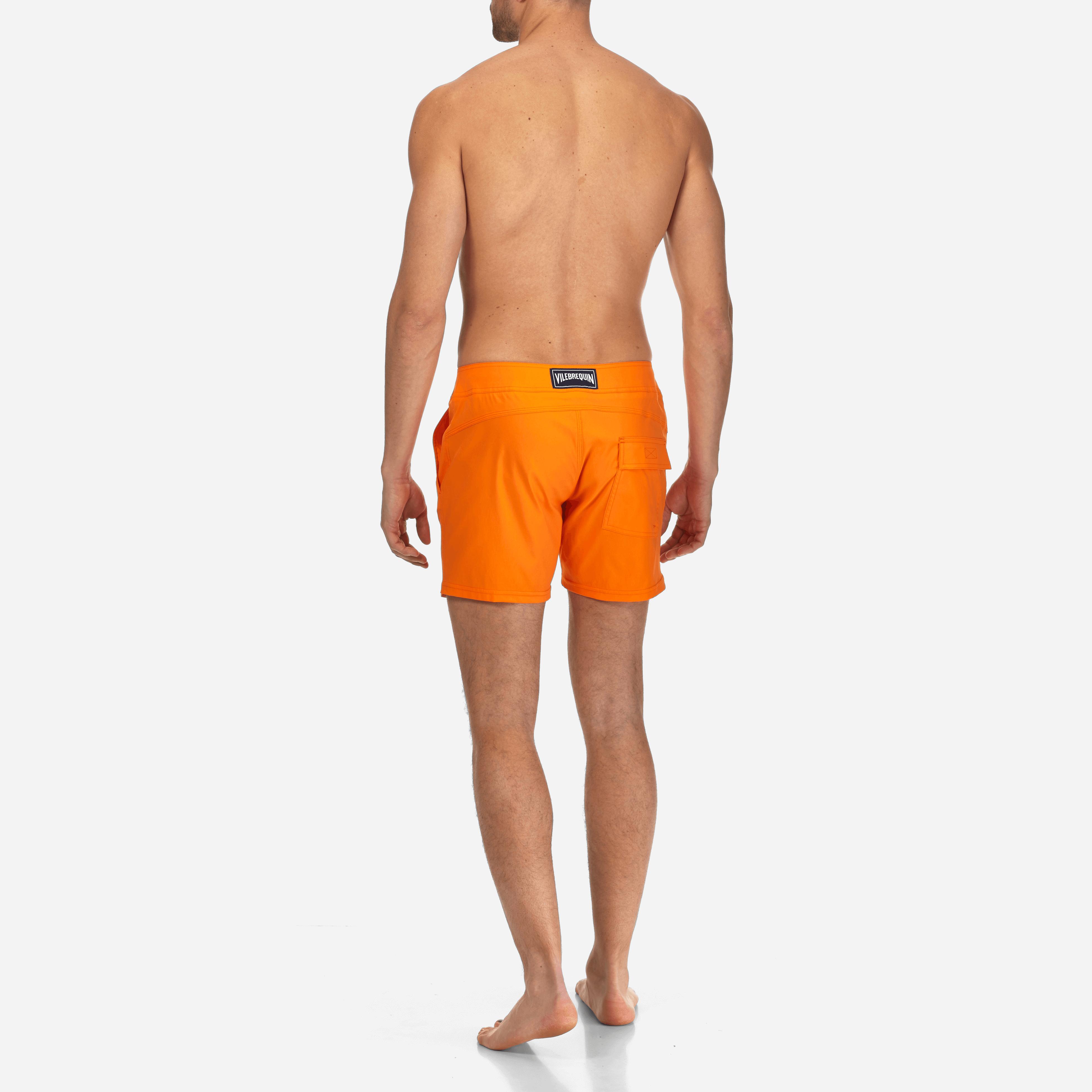 Vilebrequin Flat Belt Stretch Swimwear Solid in Orange for Men | Lyst
