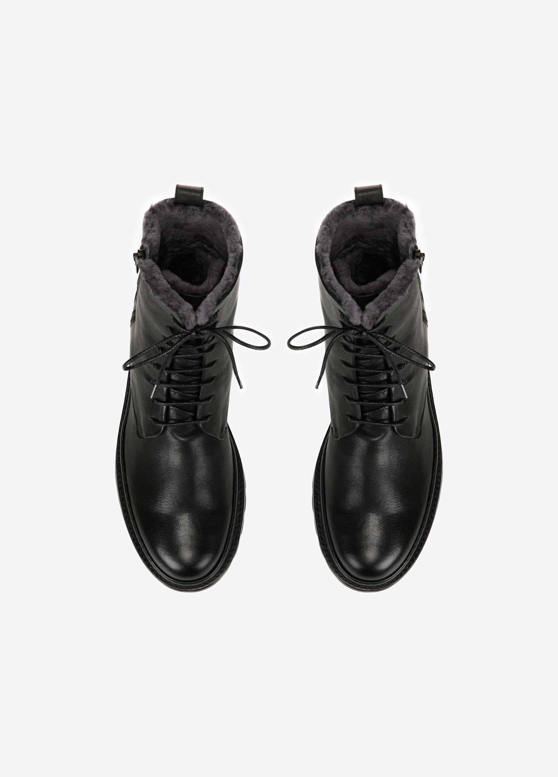 Vince Rubber Shearling Lined Edgar Boot in Black for Men Lyst