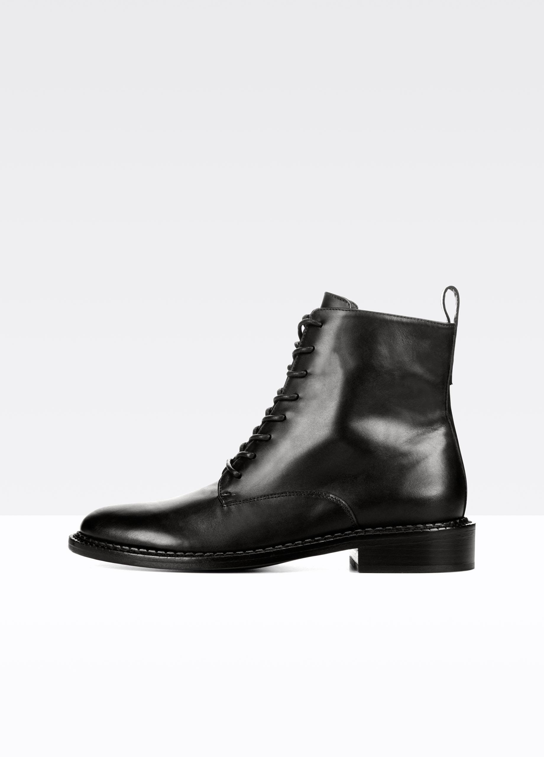 Vince Leather Cabria Booties in Black 