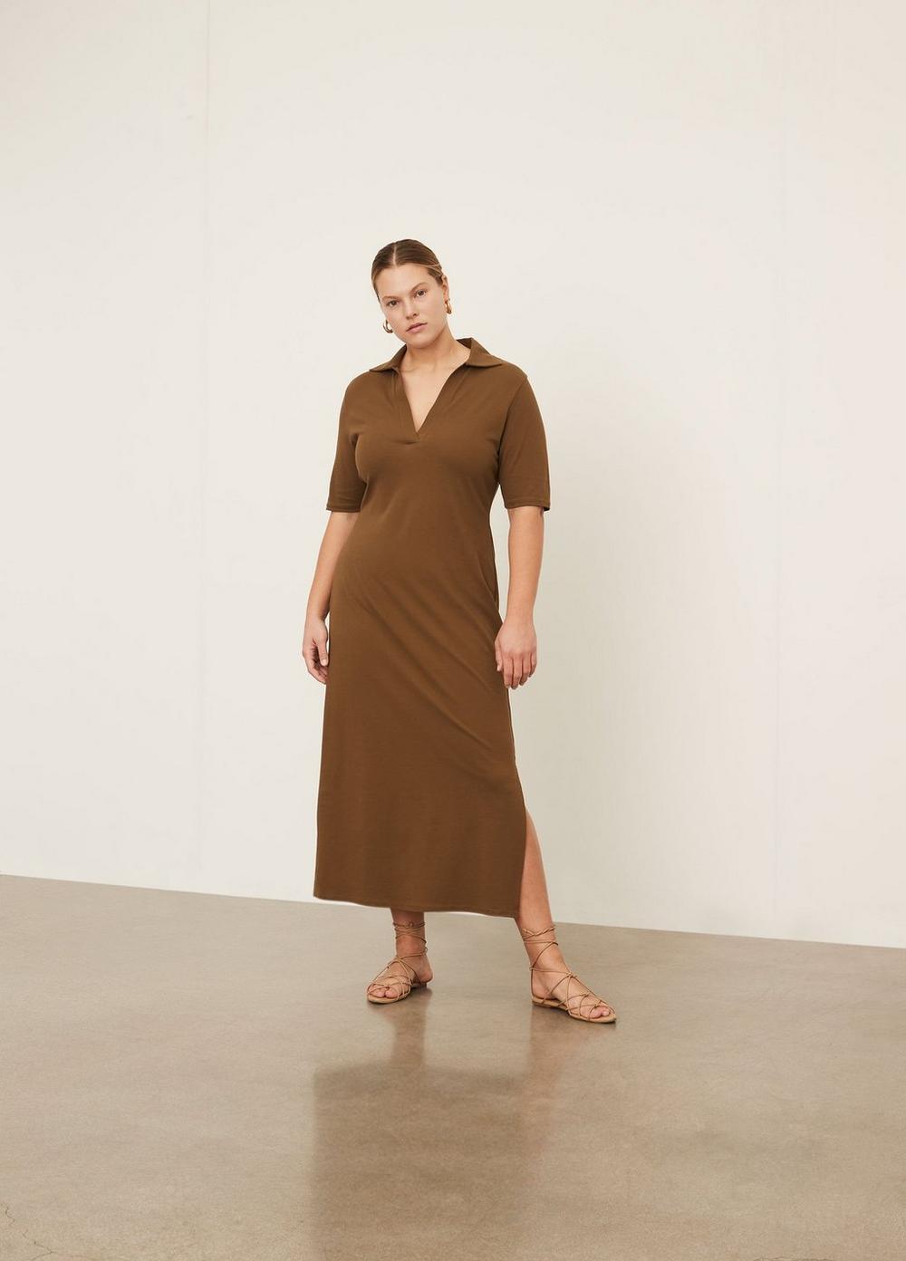 Vince elbow sleeve polo dress Clearance