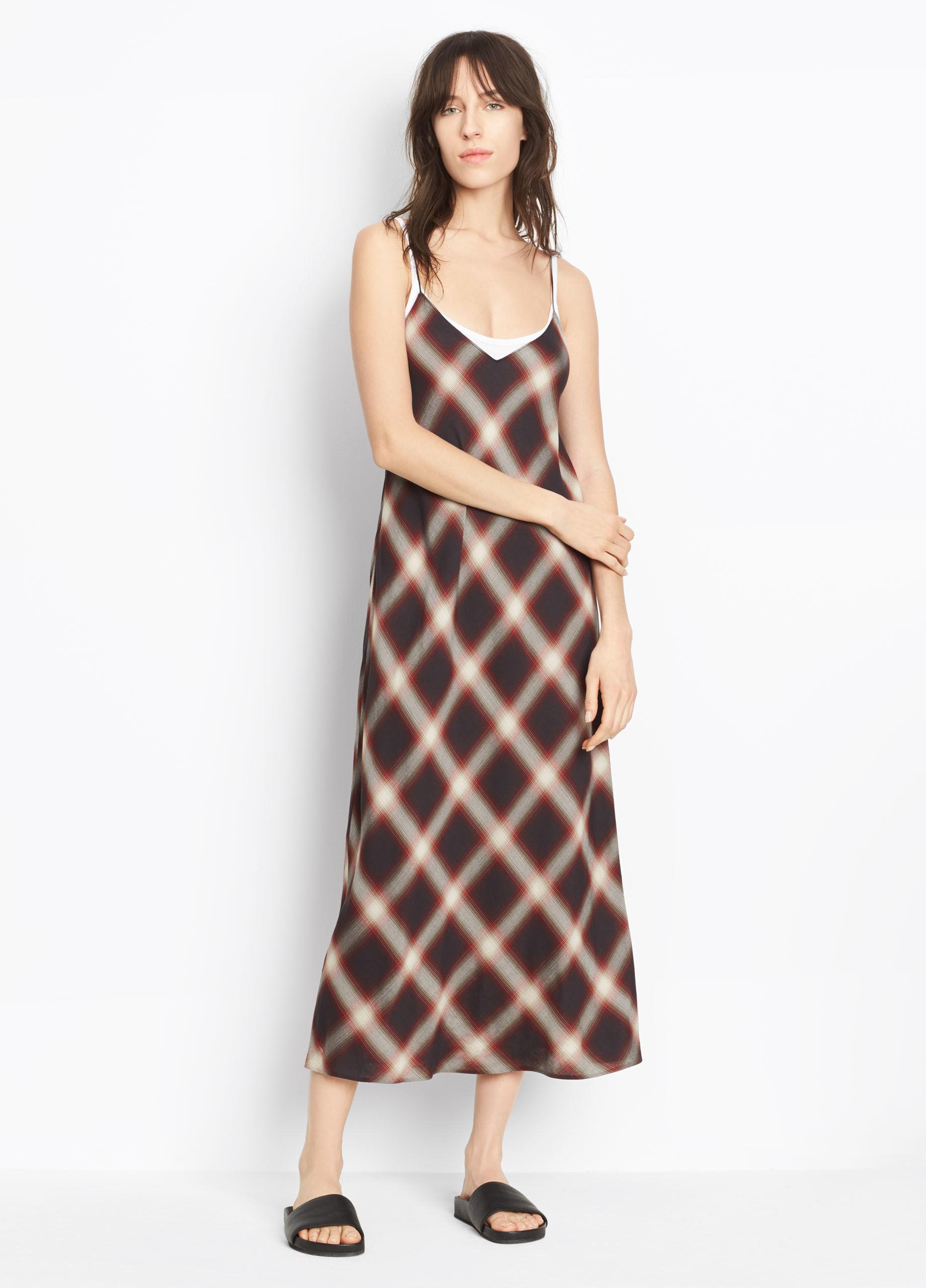 Plaid slip hotsell on