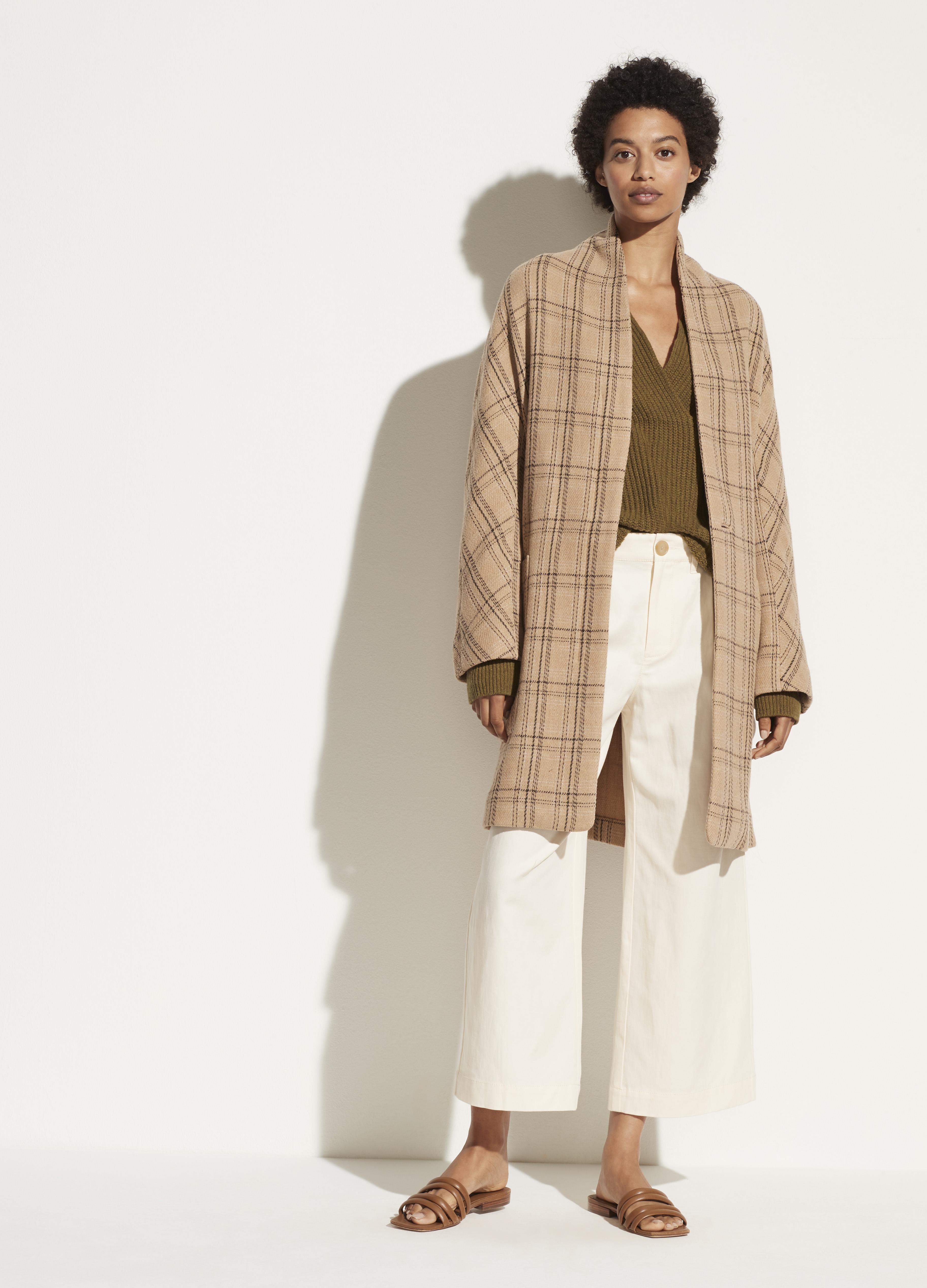 vince camel button coat