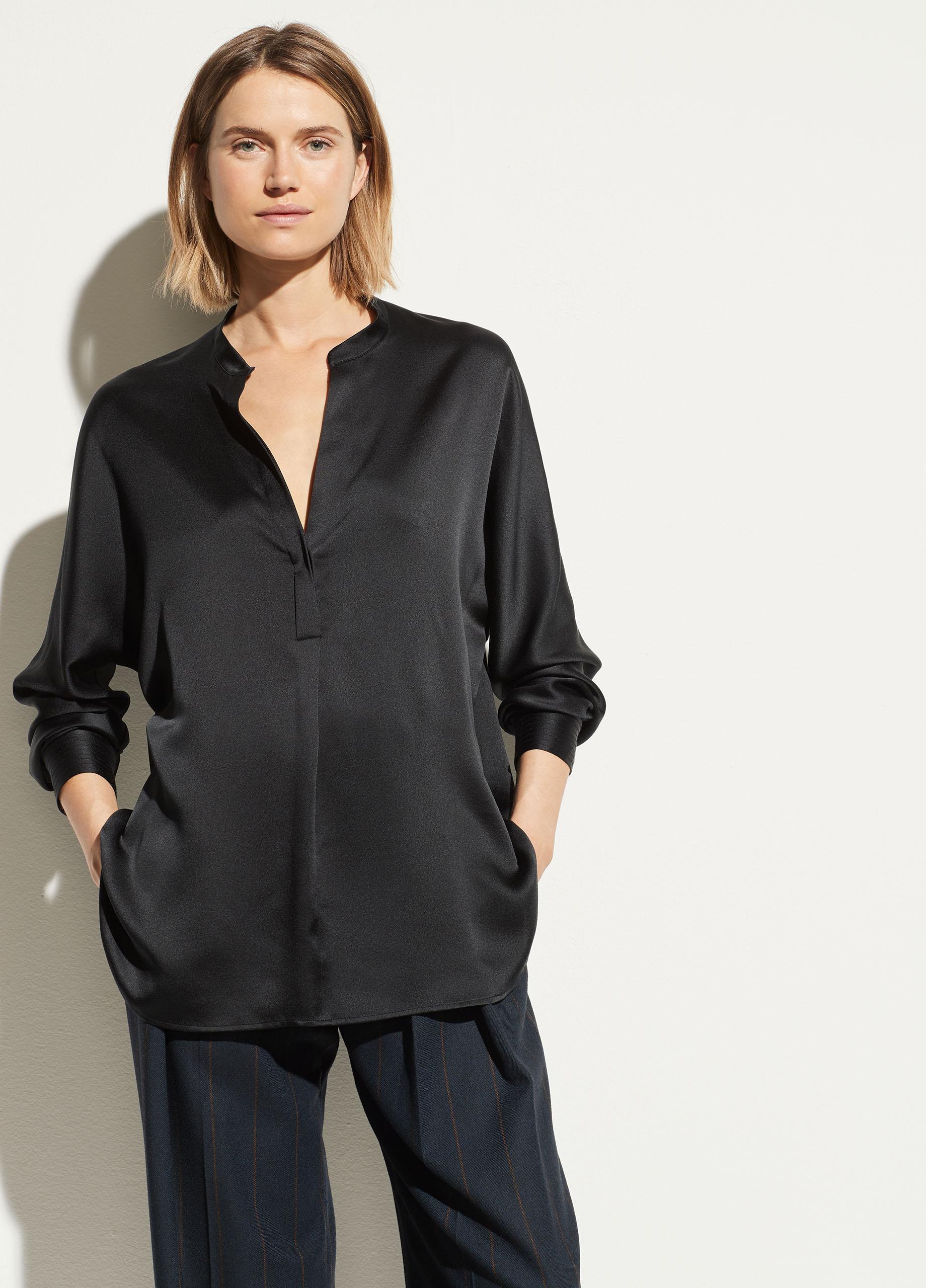 black blouse with collar