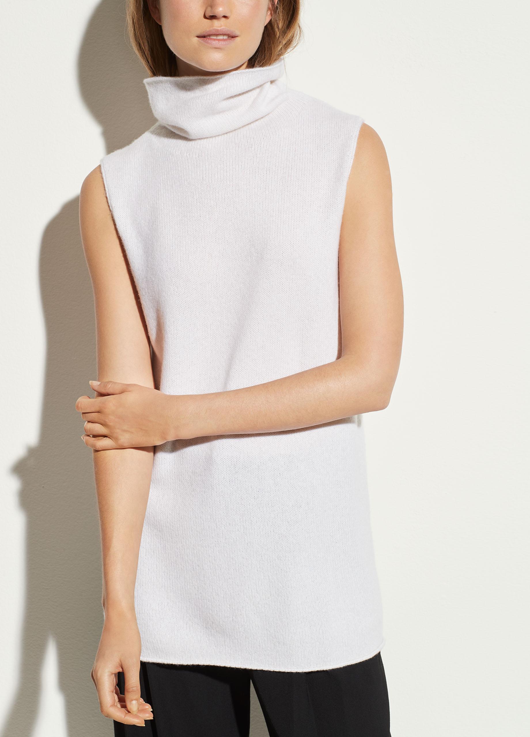 off white sleeveless turtleneck