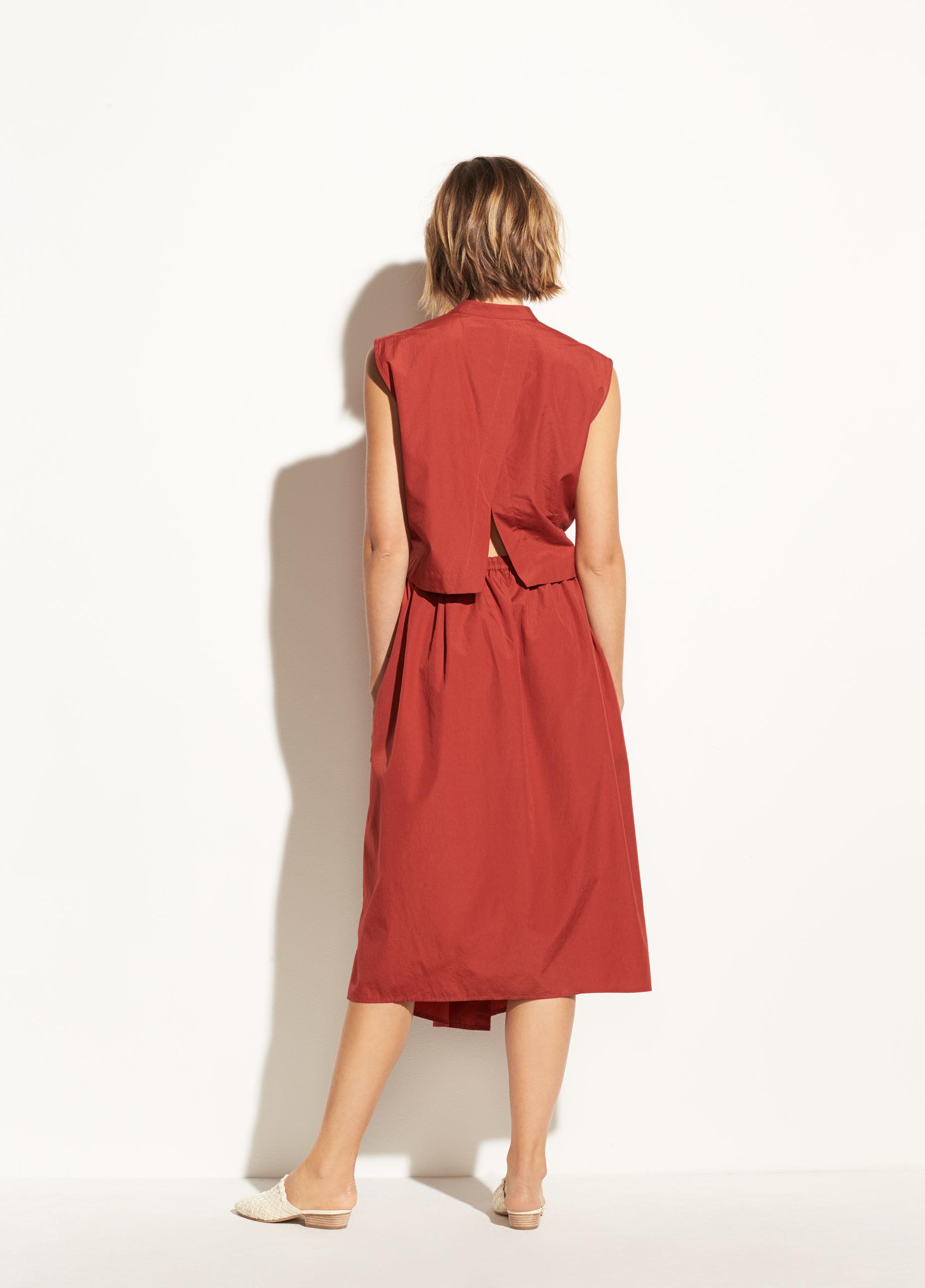 vince red dress