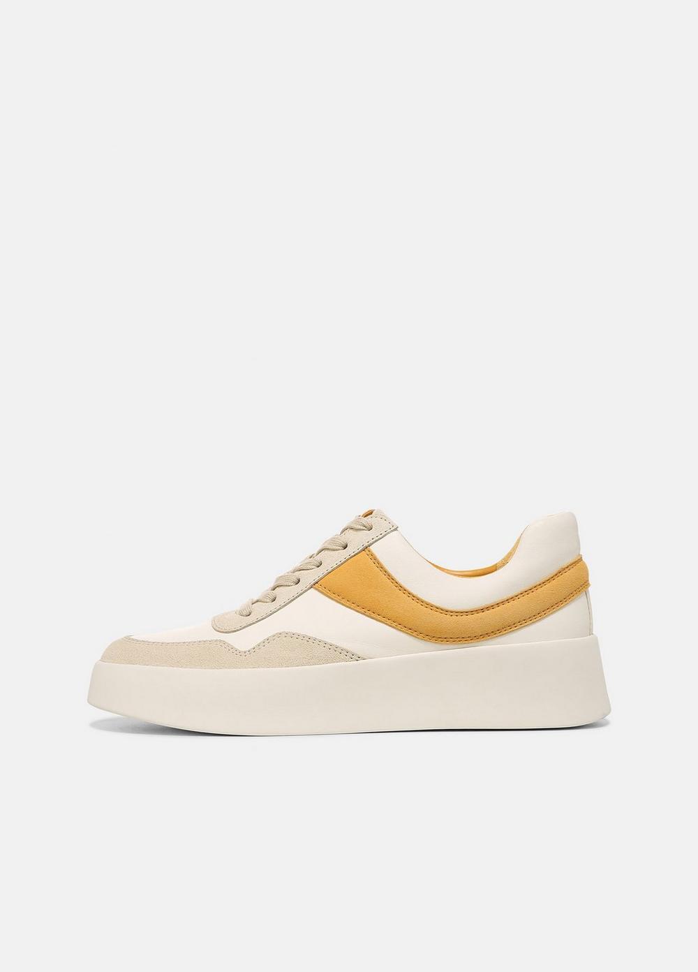 Vince Warren Court Leather And Suede Sneaker in White Lyst