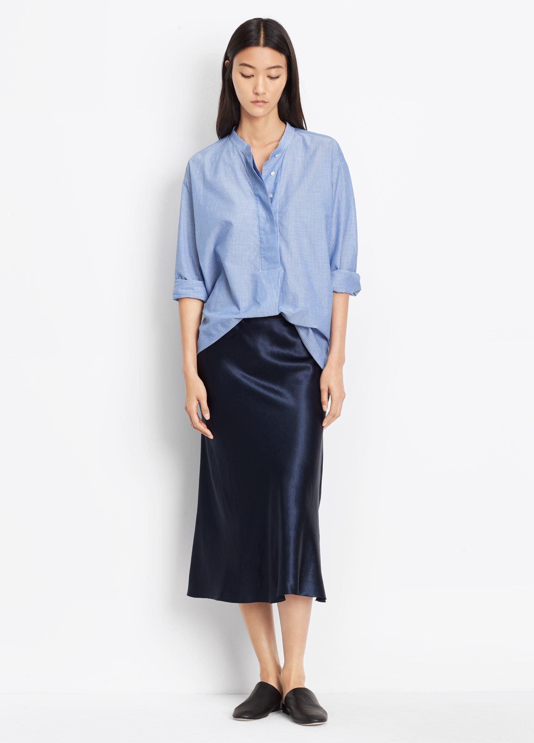 satin slip skirt vince