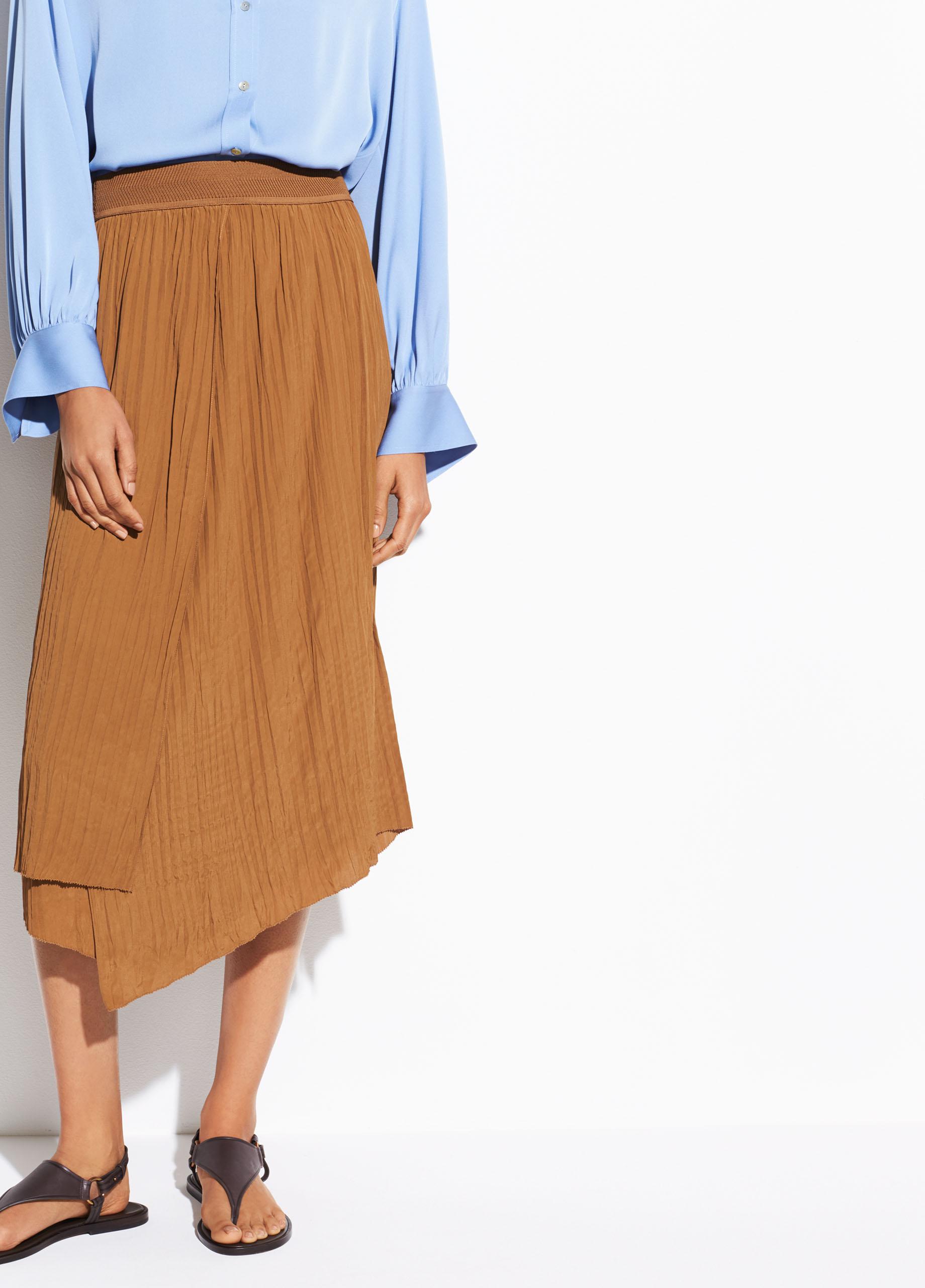 Vince Crinkle Pleated Asymmetrical 