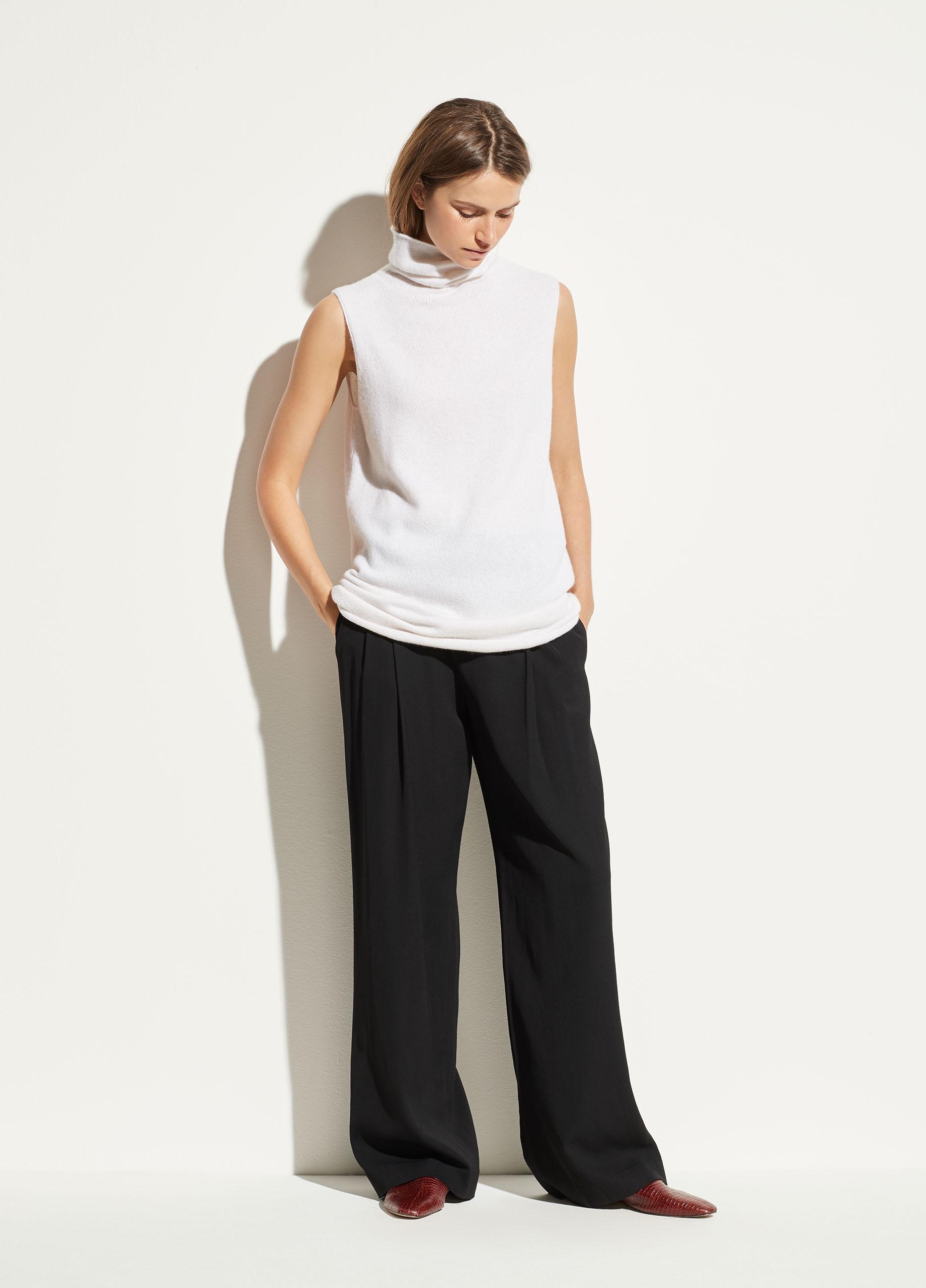 off white sleeveless turtleneck