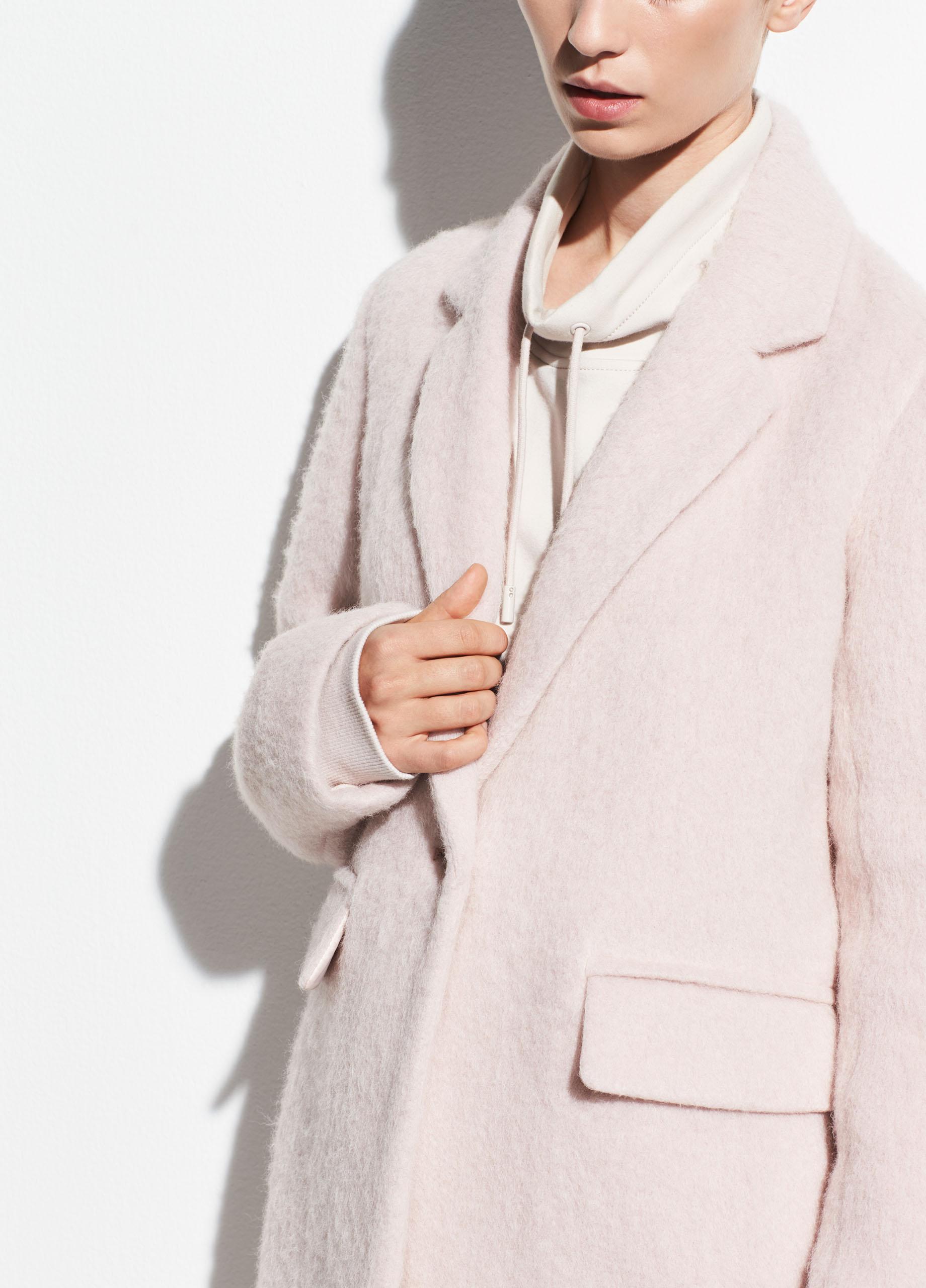 Vince Long Hair Faux Fur Coat Lyst