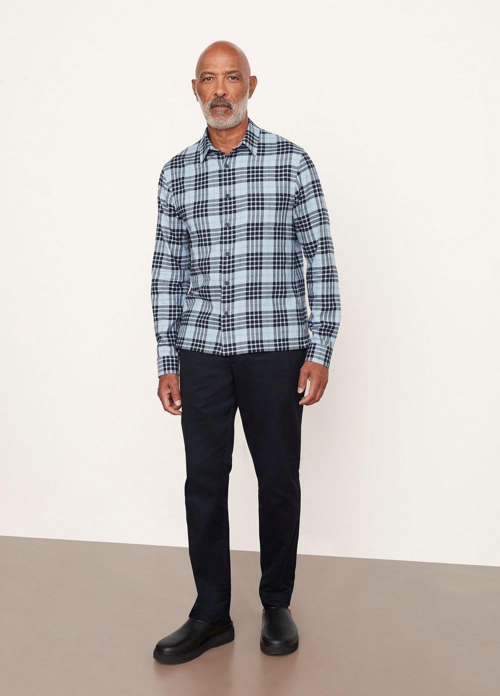 Vince Cotton Calabasas Plaid Shirt in Blue for Men Lyst Canada