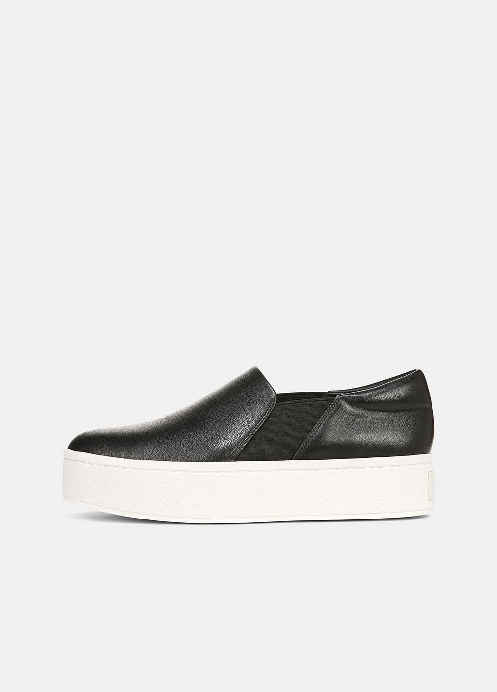 vince warren embossed leather platform skate sneakers