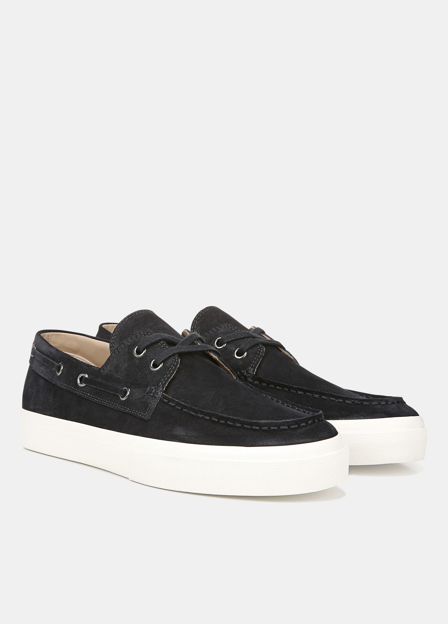 Vince Cotton Ferry Boat Shoe in Black for Men Lyst