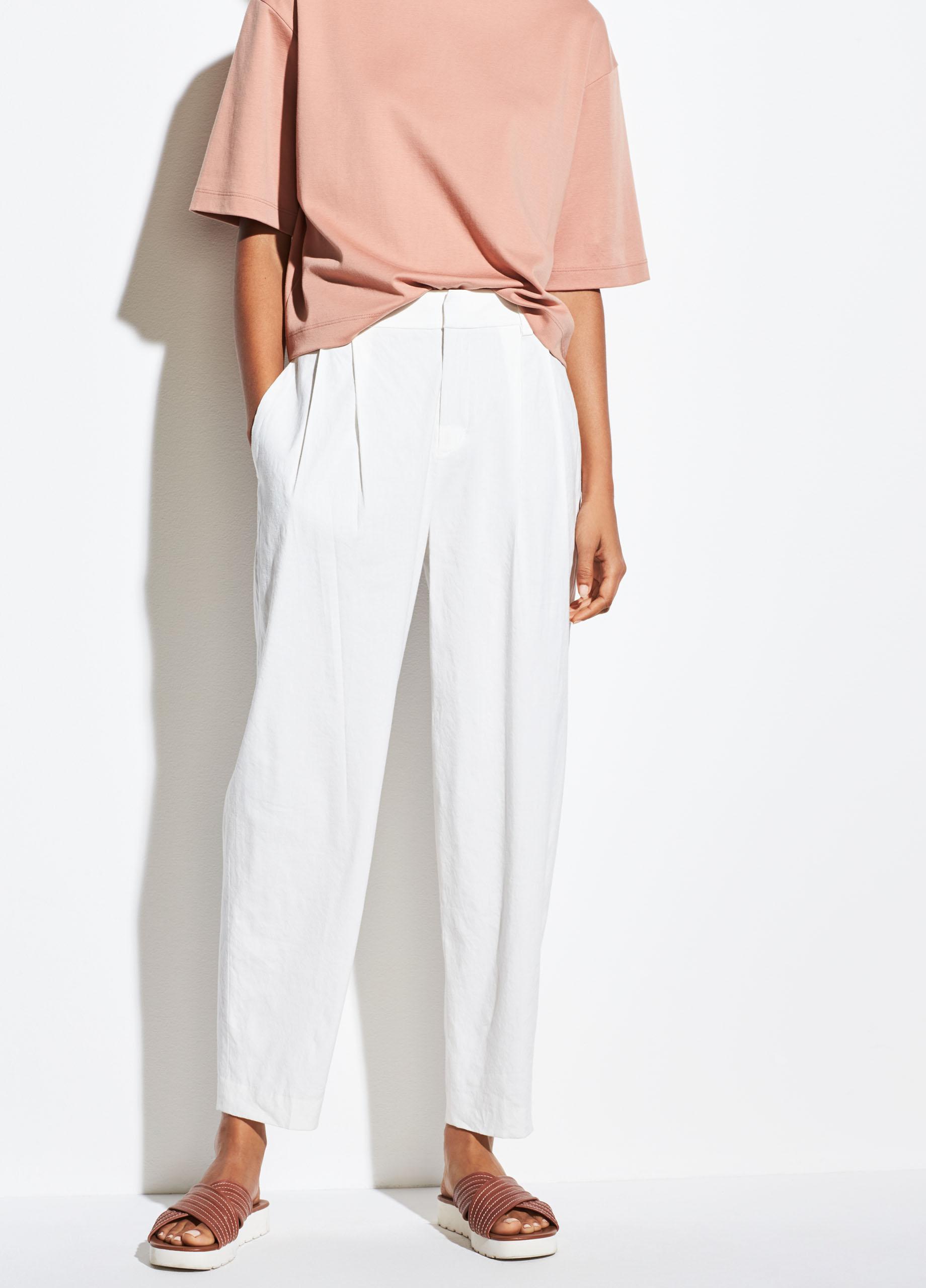 Lyst Vince Tapered High Waist Crop in White
