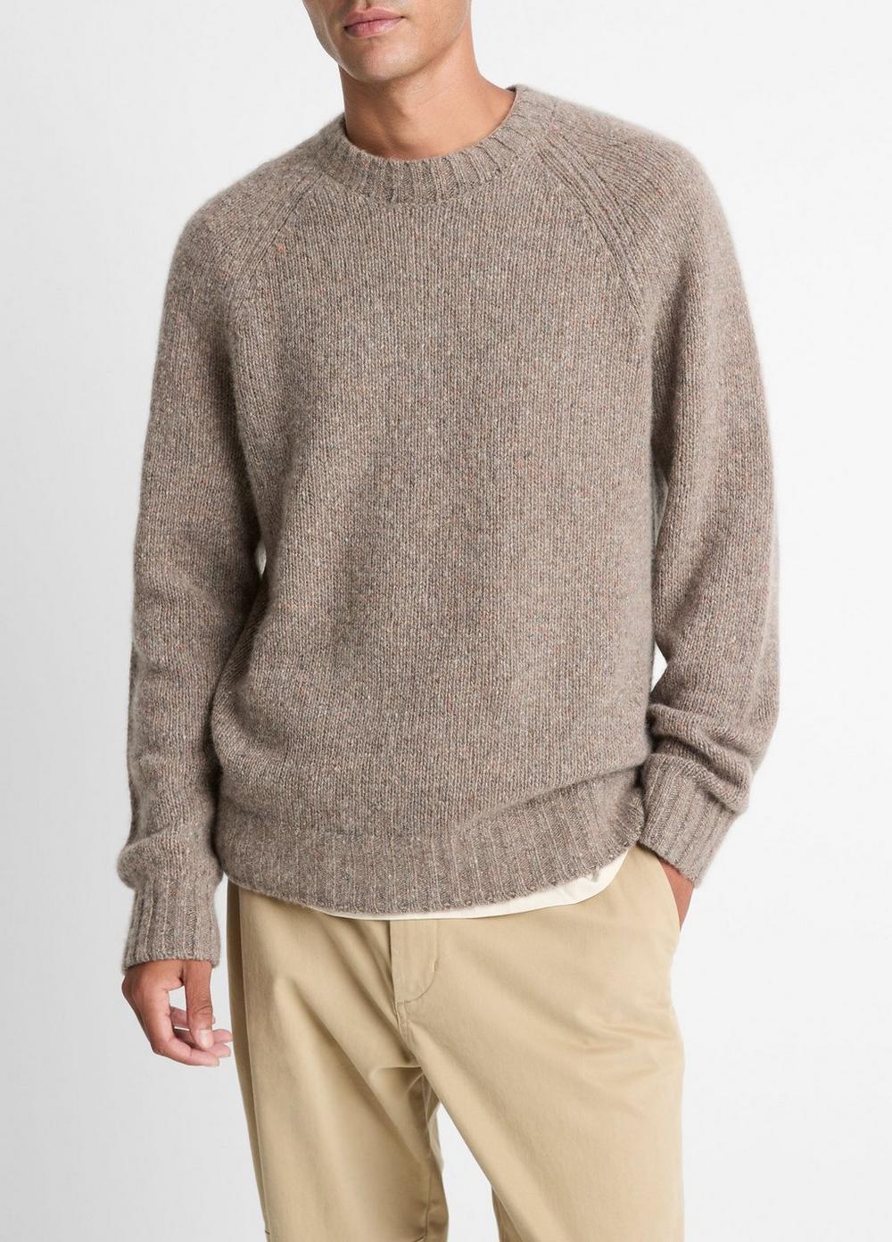 Vince Donegal Cashmere Raglan-Sleeve Sweater in Grey for Men Lyst UK