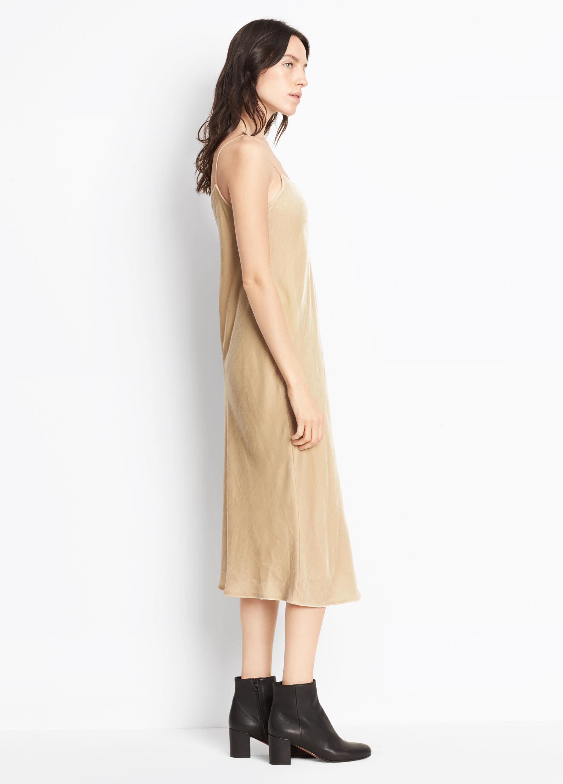 velvet camisole dress