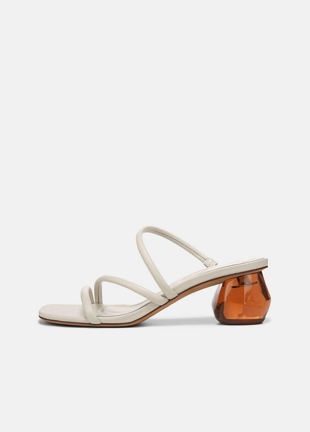 Vince Pedra Leather Sandal in White | Lyst