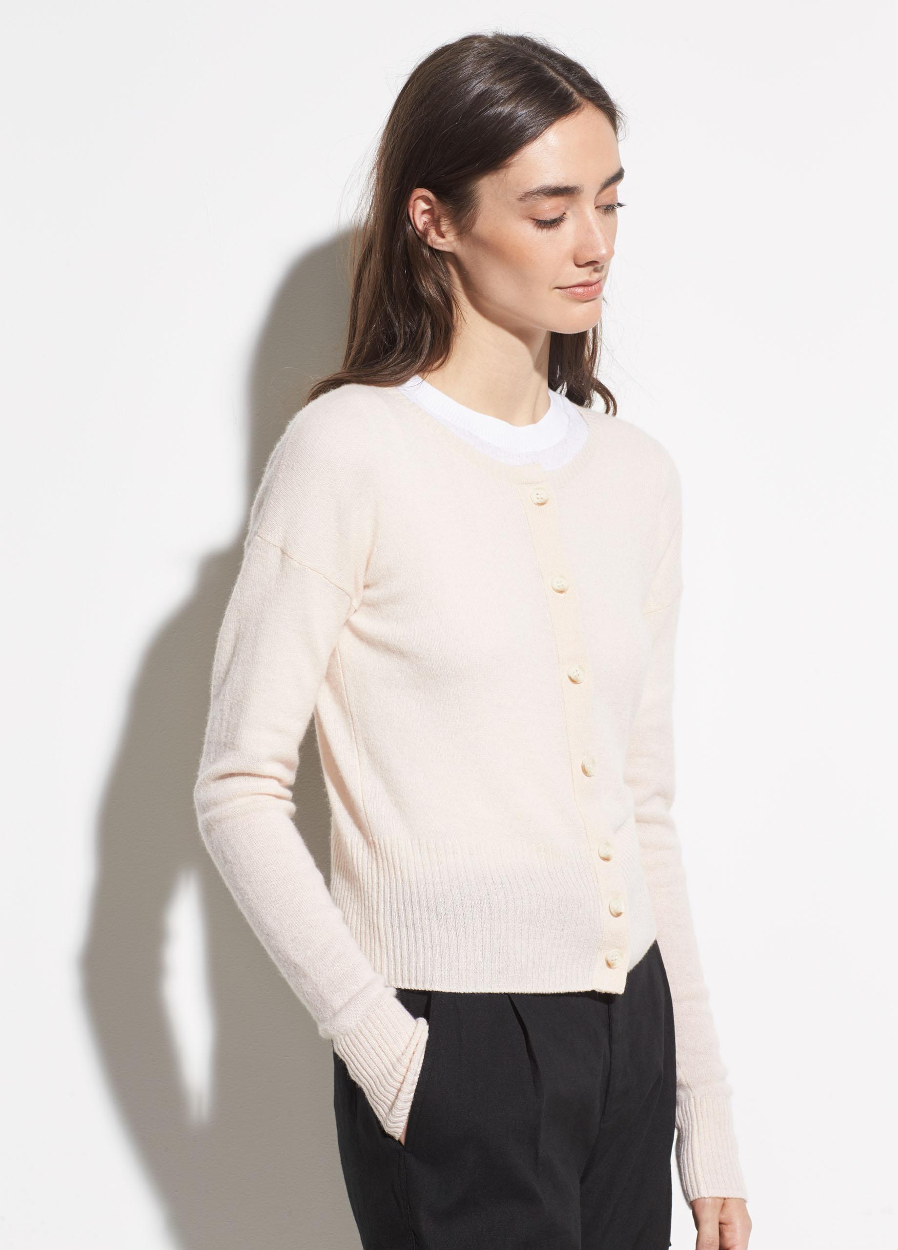 cashmere shrunken button cardigan