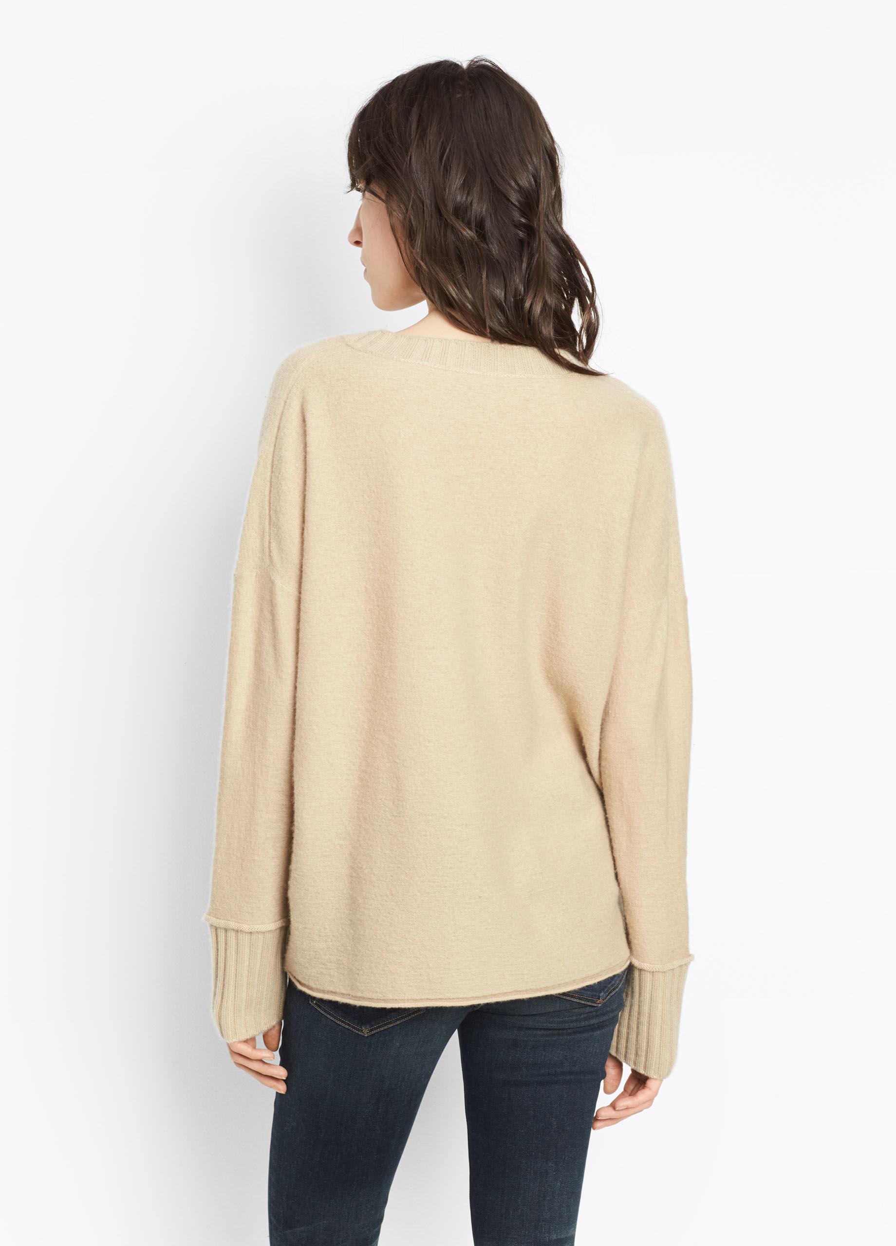 vince drop shoulder cashmere sweater