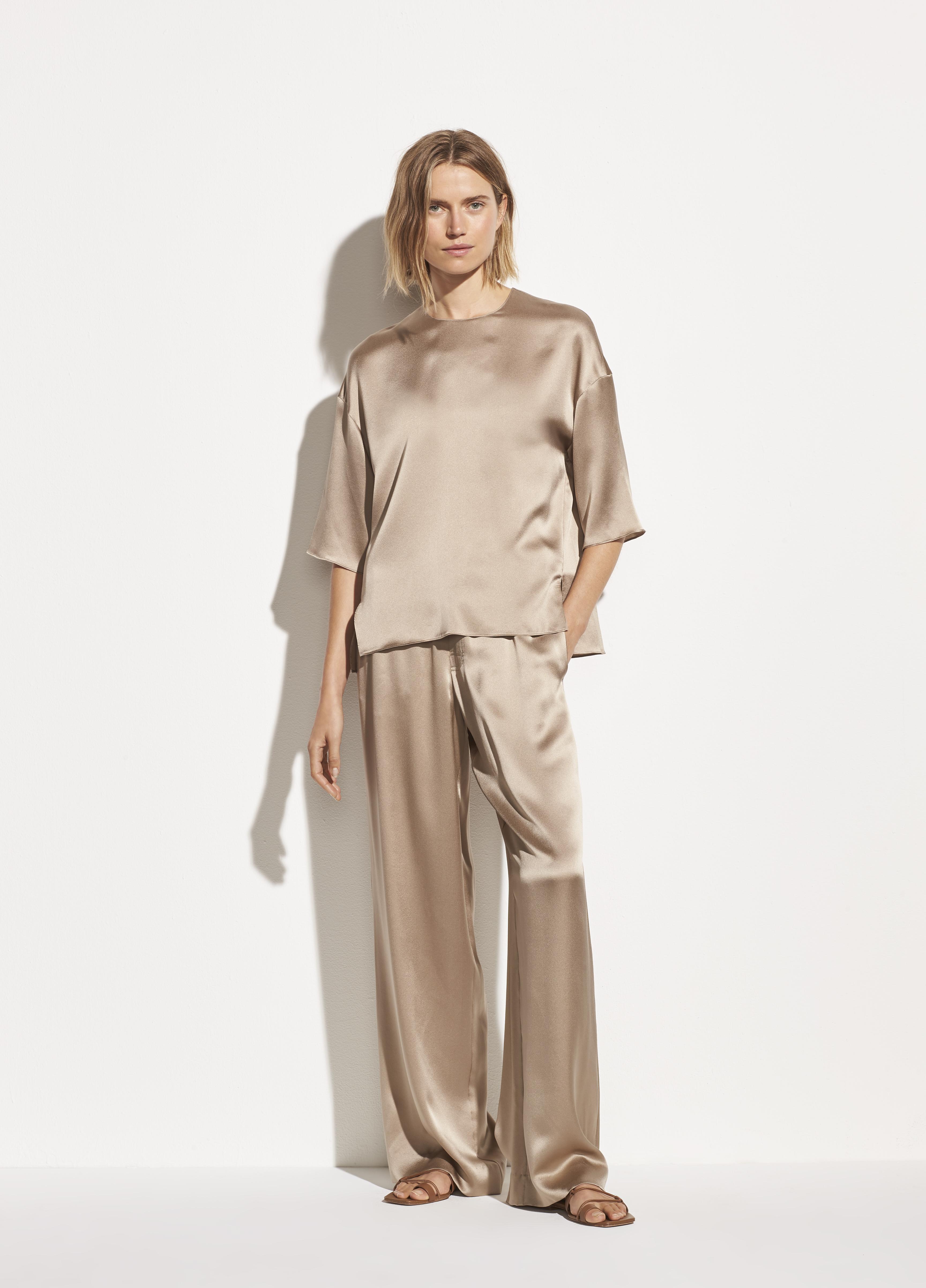 Vince Satin Pajama Pant in Taupe (Natural) Lyst