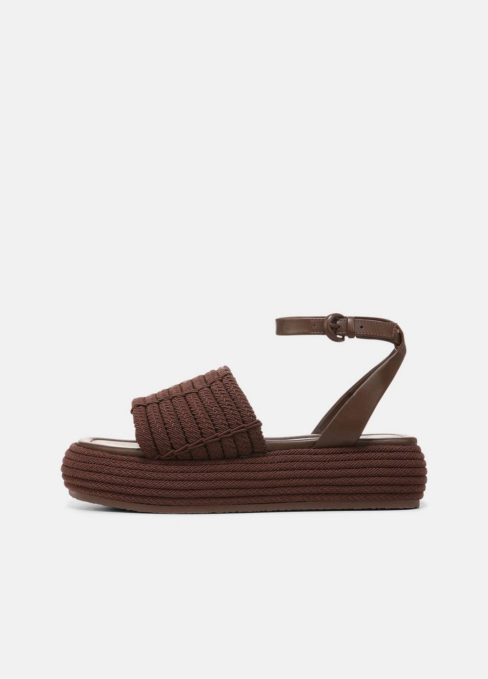 Vince Pai Cord Platform Sandal in Brown | Lyst