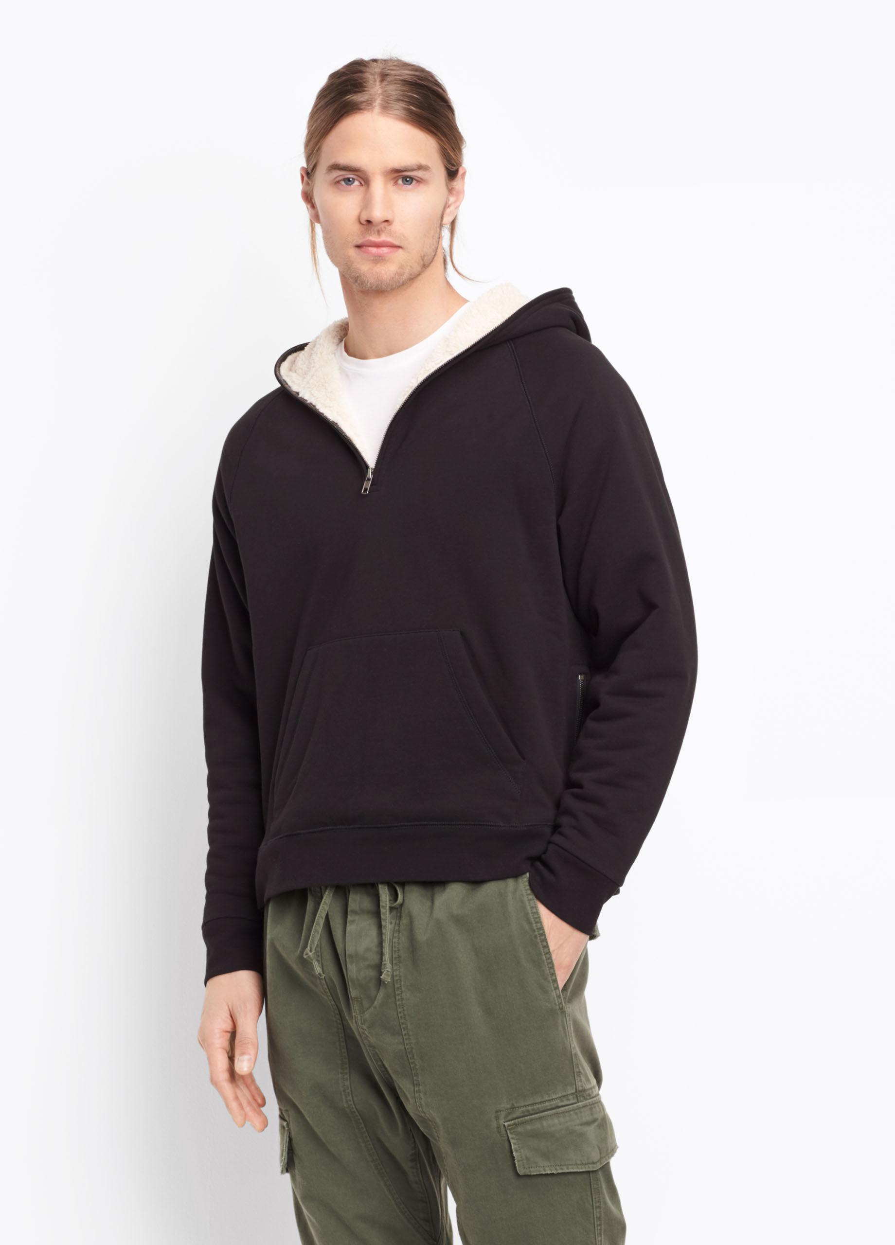 black sherpa zip up