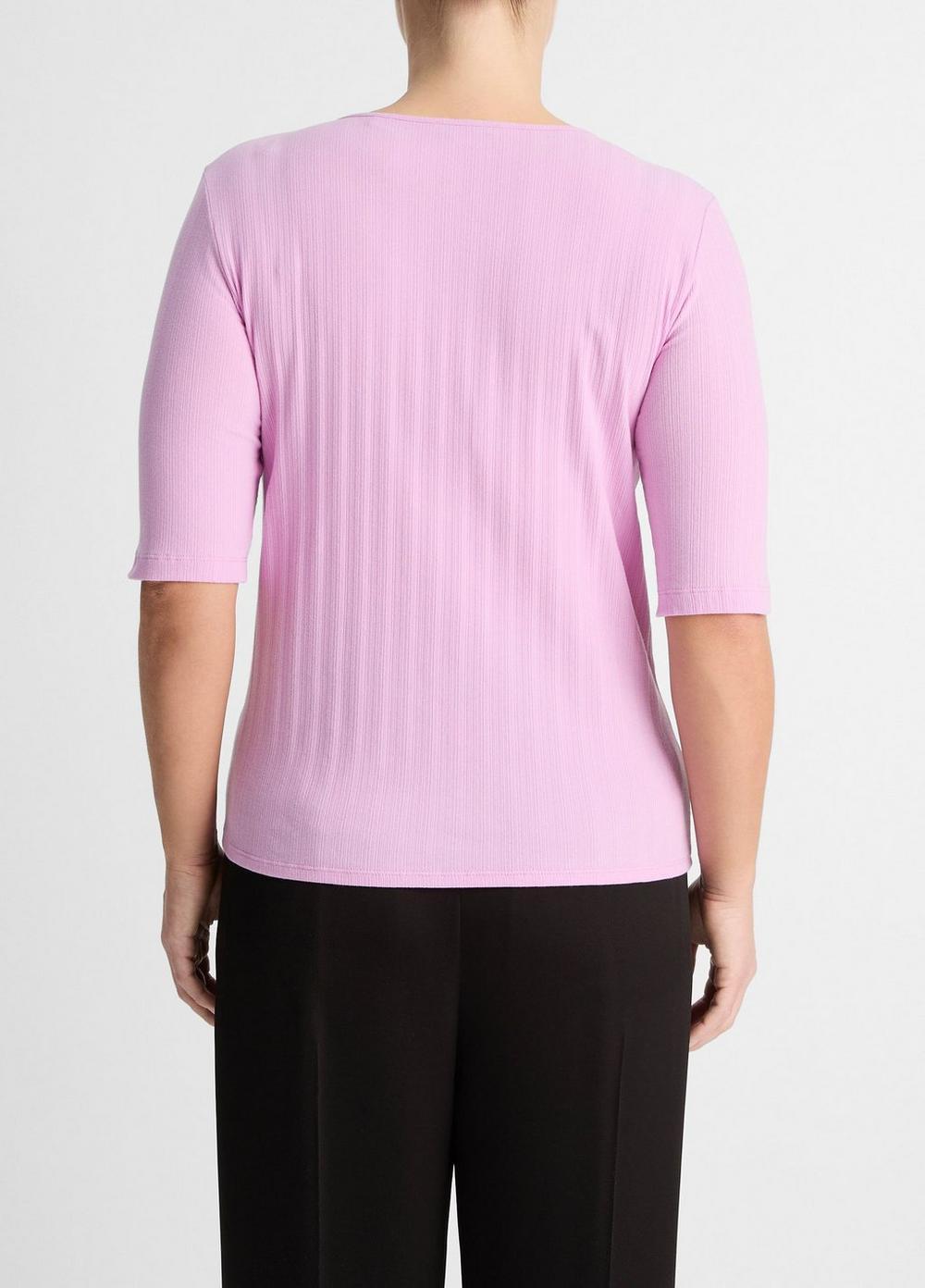 Elbow sleeve crew neck tee sales
