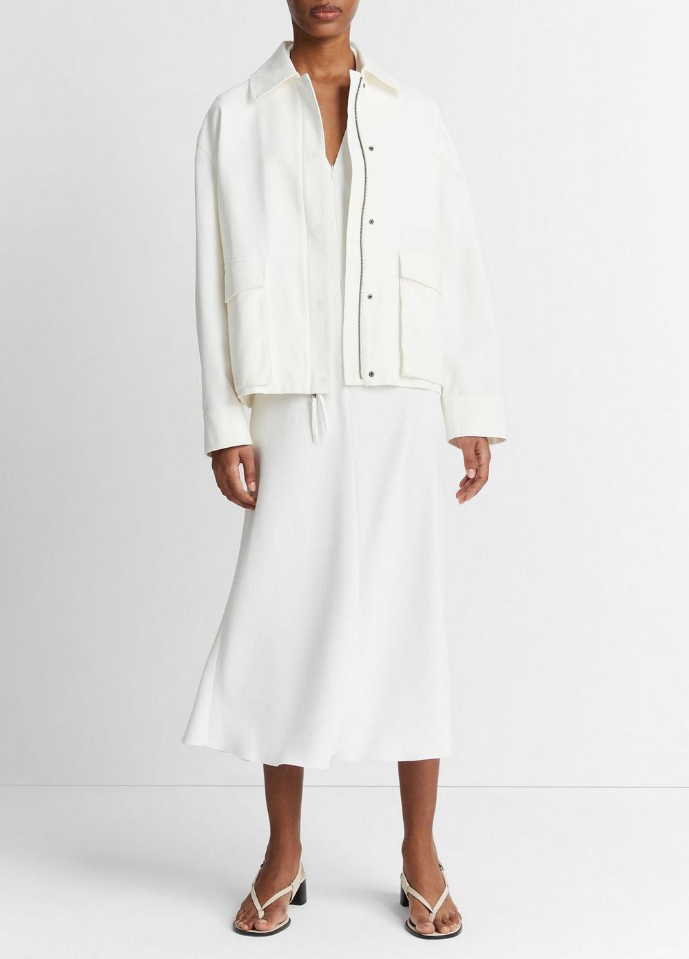 Vince Cotton Utility Jacket Off White Size M Lyst UK