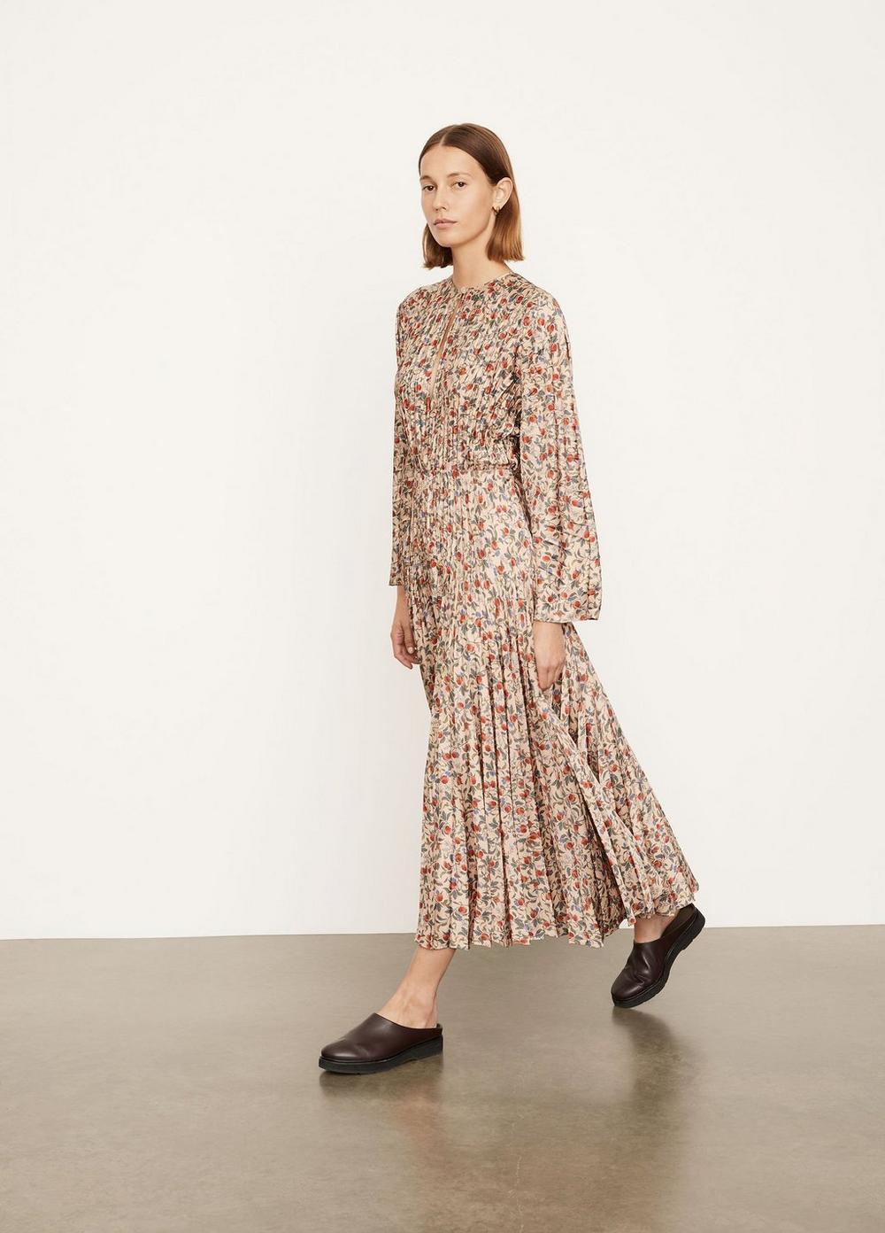 vince pleated maxi dress