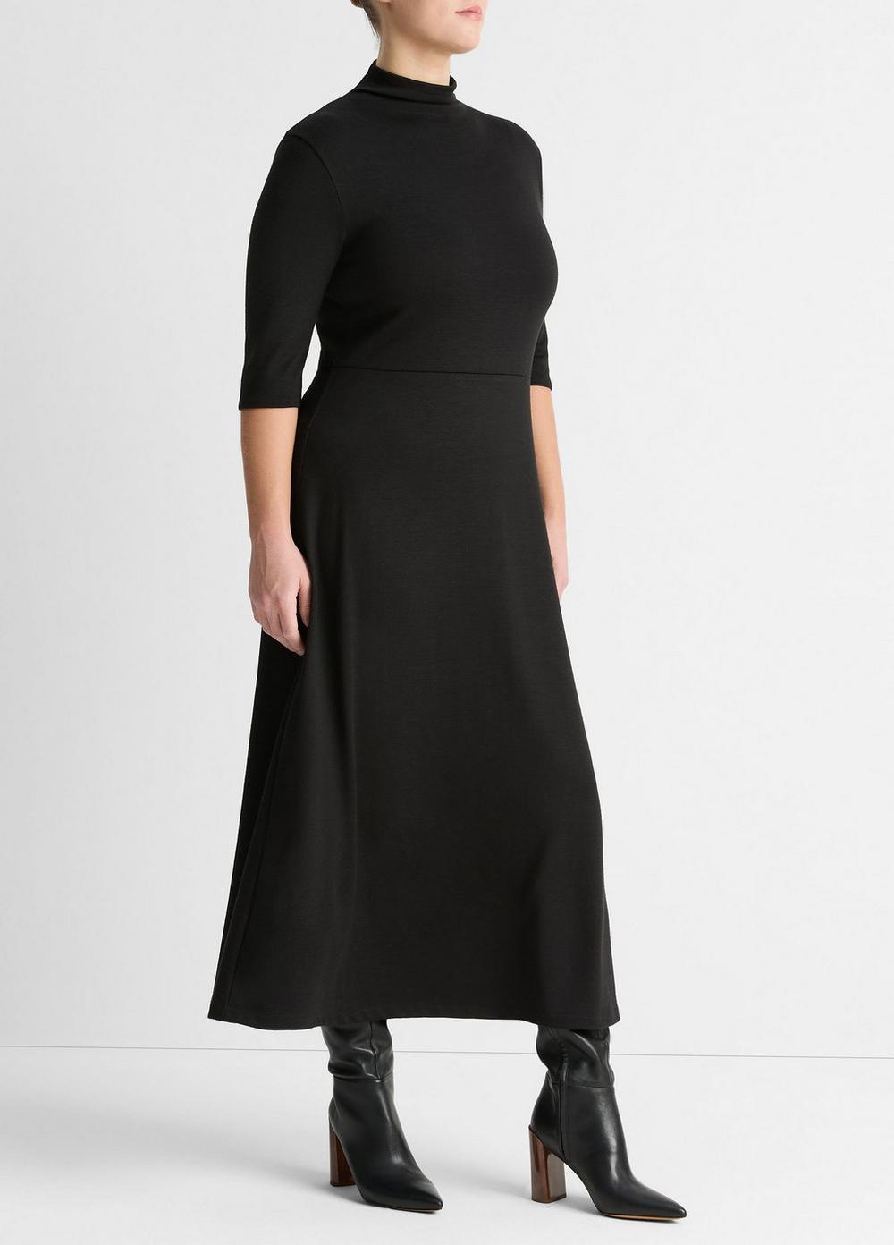Vince Elbow sleeve Turtleneck Dress Black Size 3xl Lyst UK