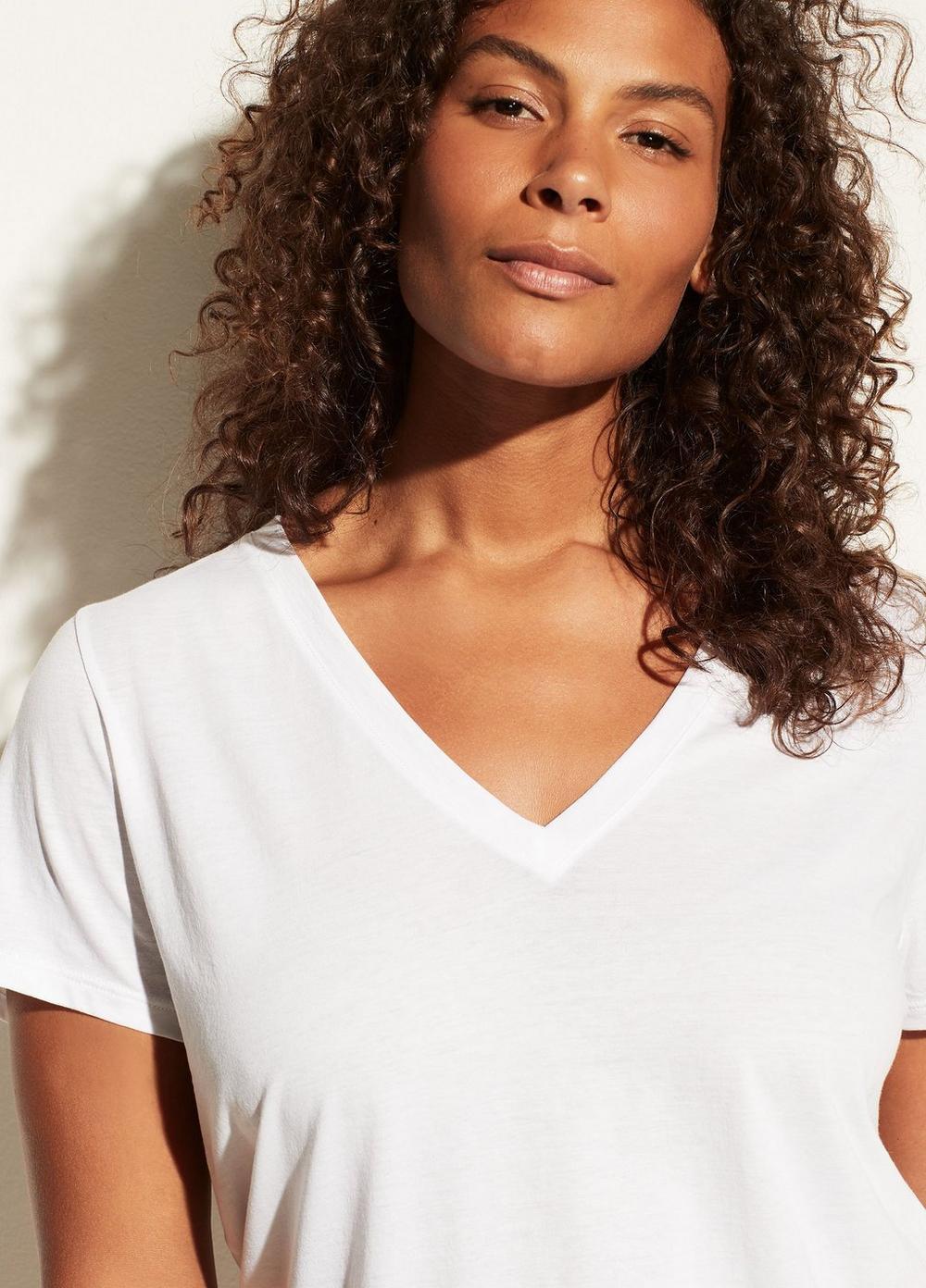 Vince Essential Pima Cotton V-neck Tee 