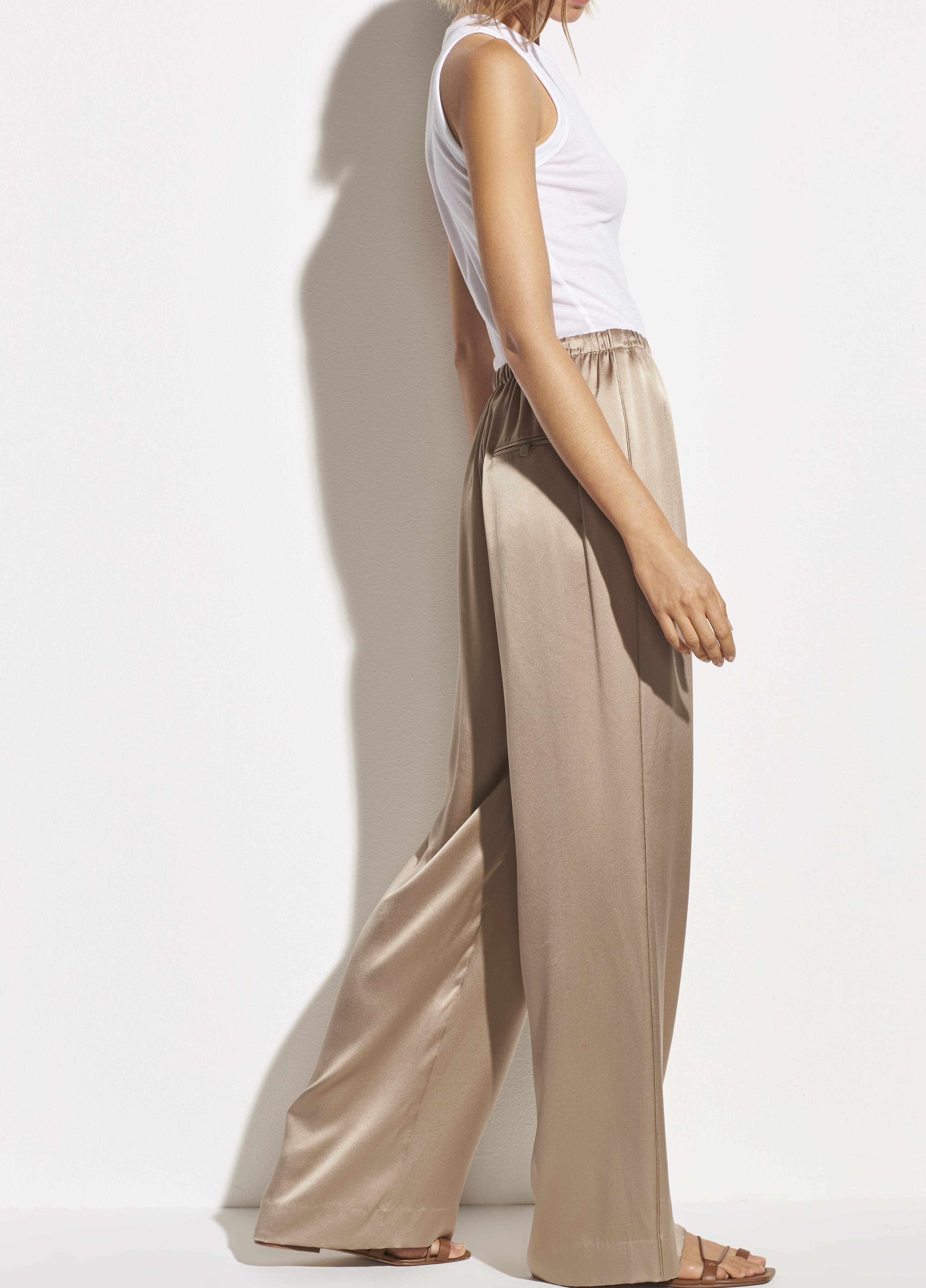 Vince Satin Pajama Pant in Taupe (Natural) - Lyst