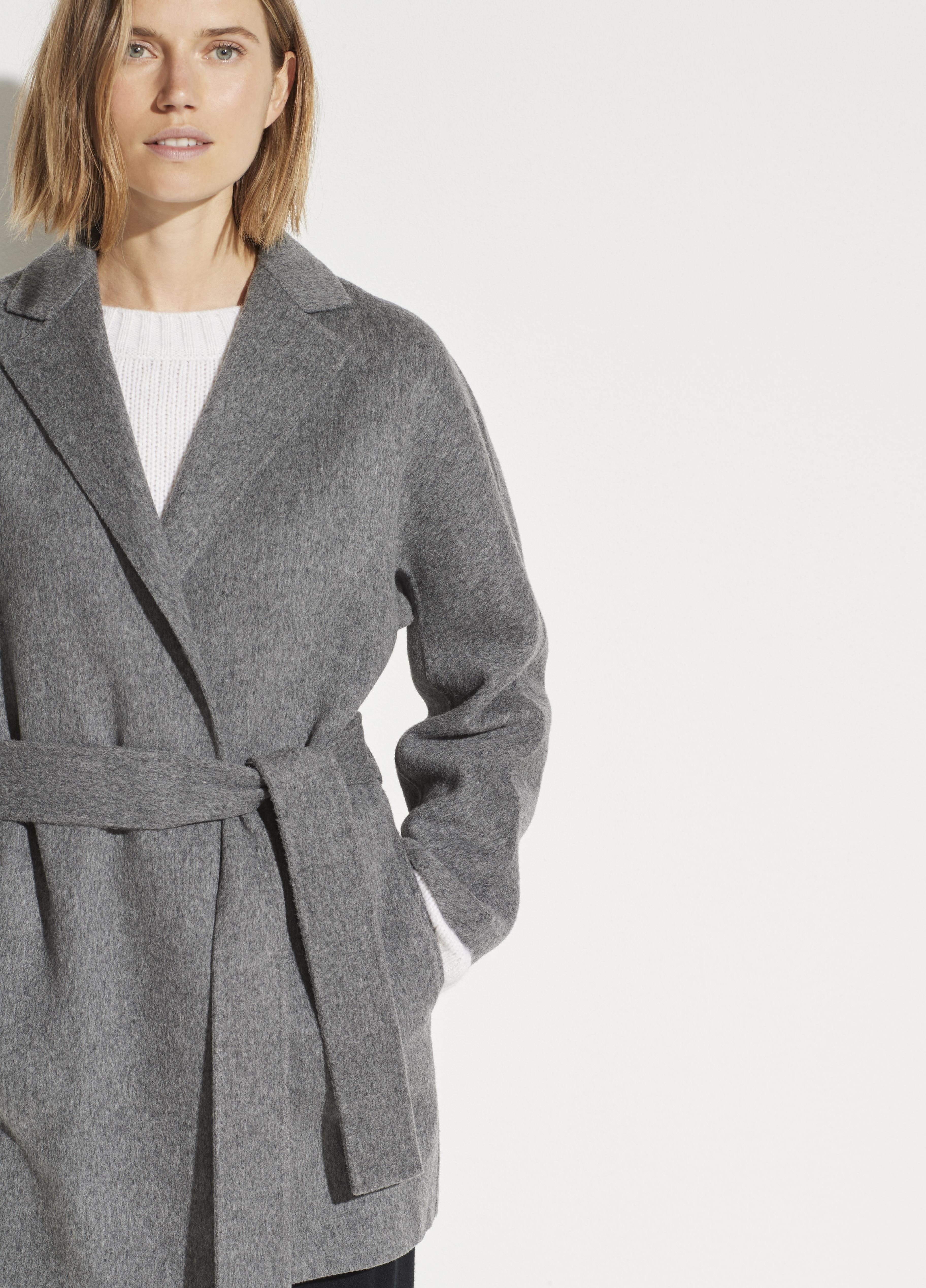 long wool cardigan coat
