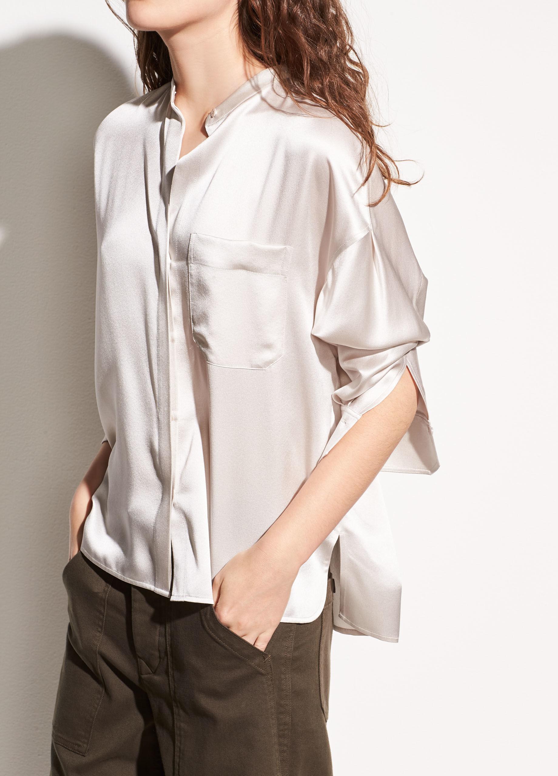 vince silk satin blouse