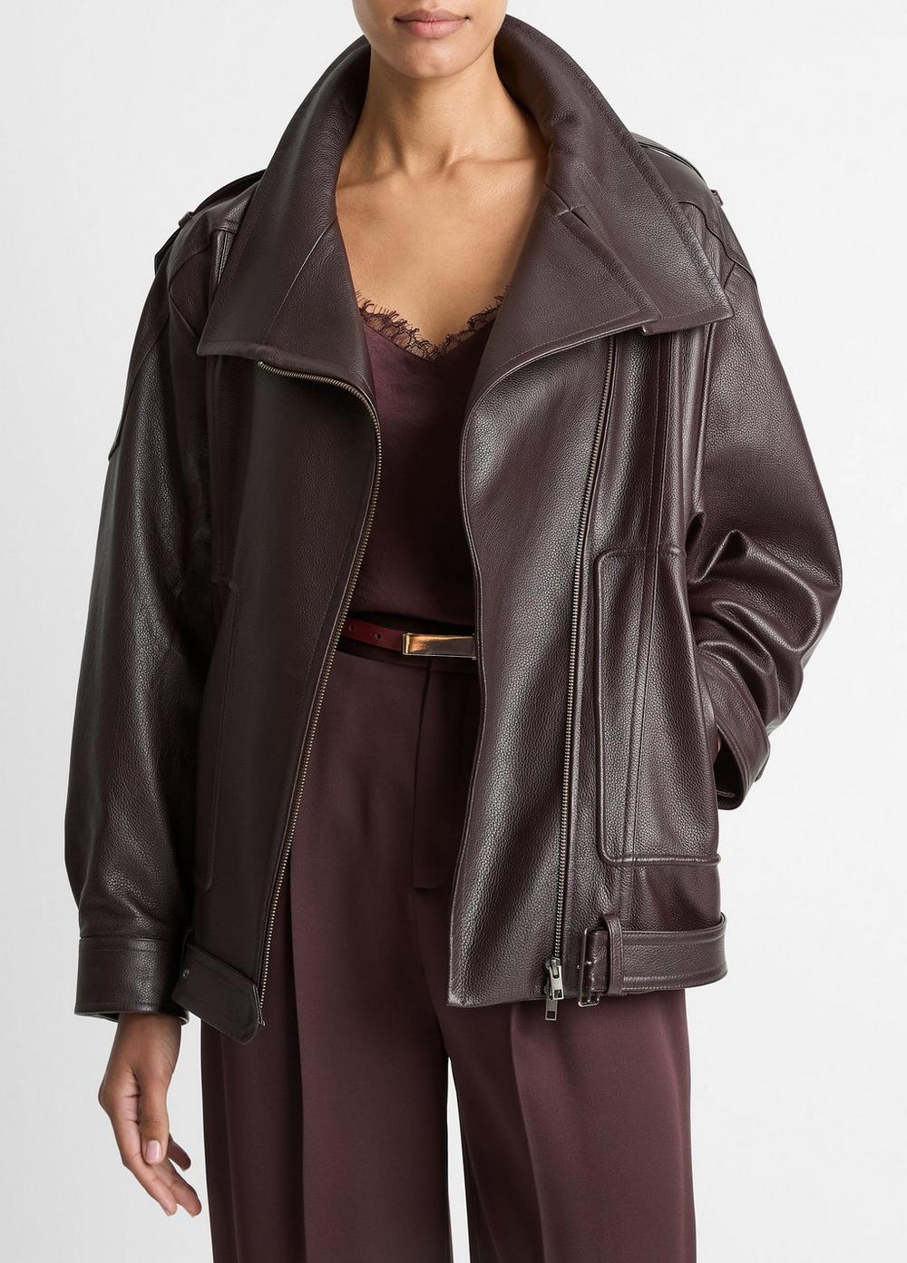 Outnet Vince Leather Shearling Jacket Jil Sander Shearling