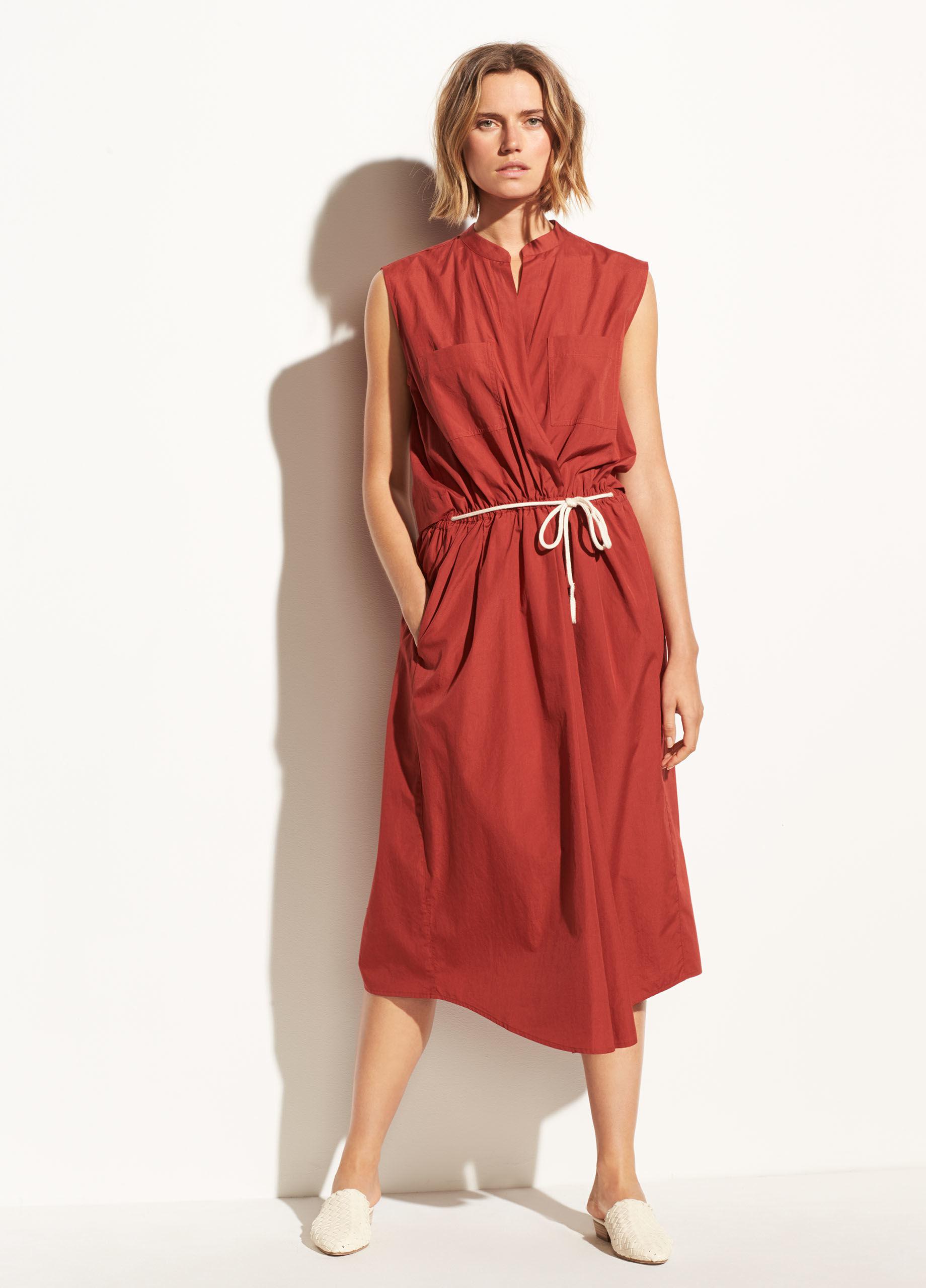 vince red dress