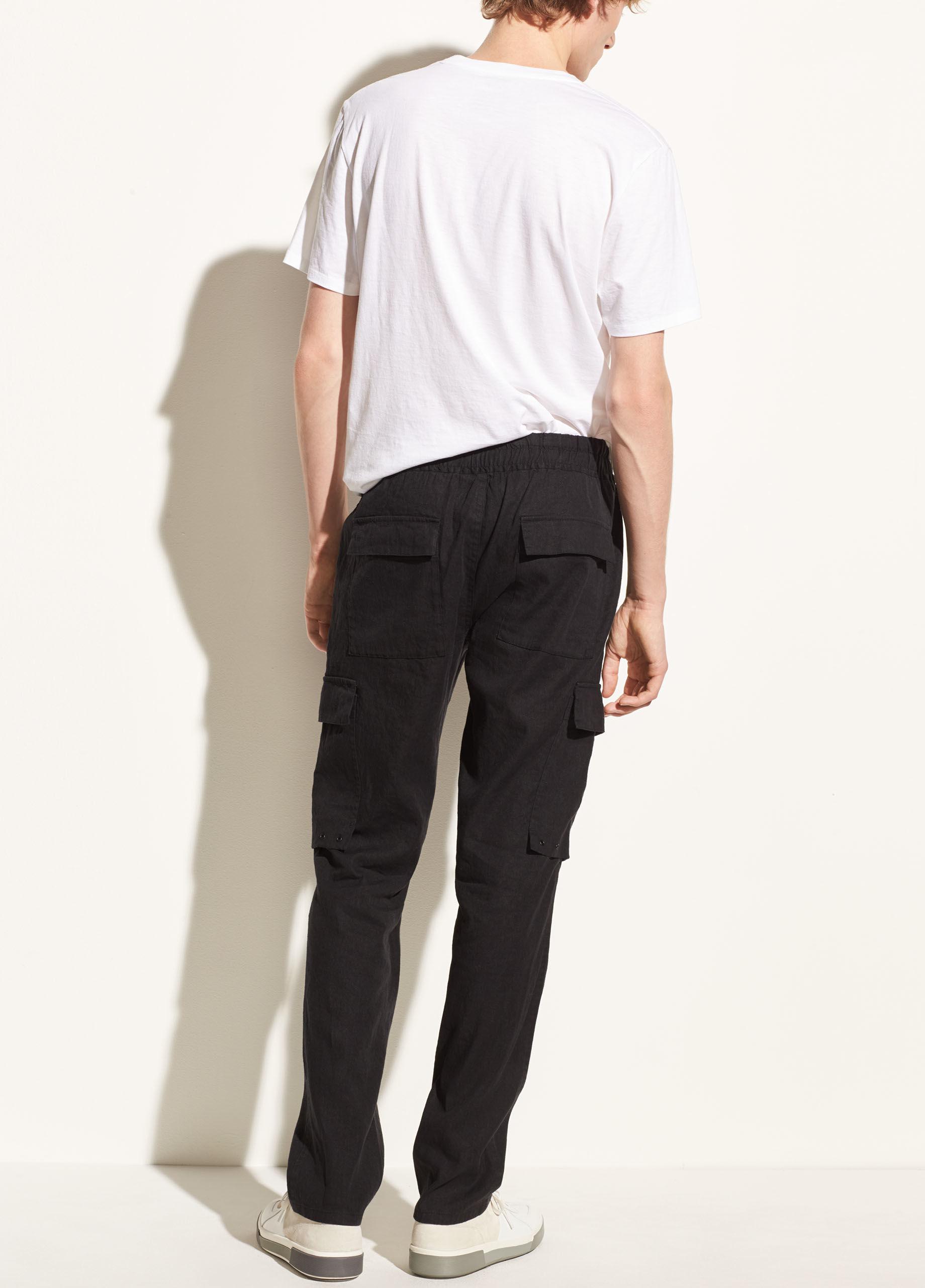men's linen cargo pants