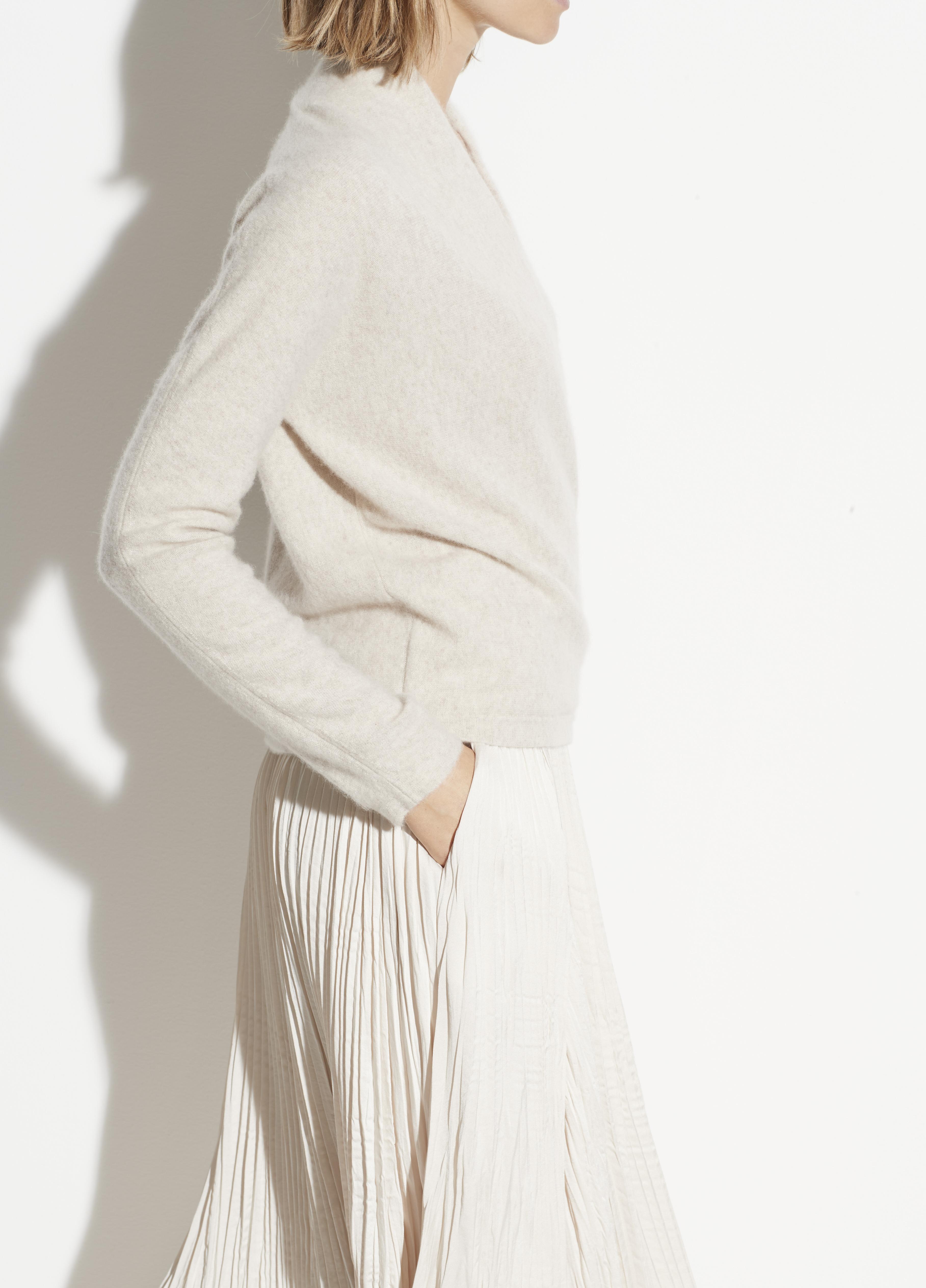 vince wrap front pullover
