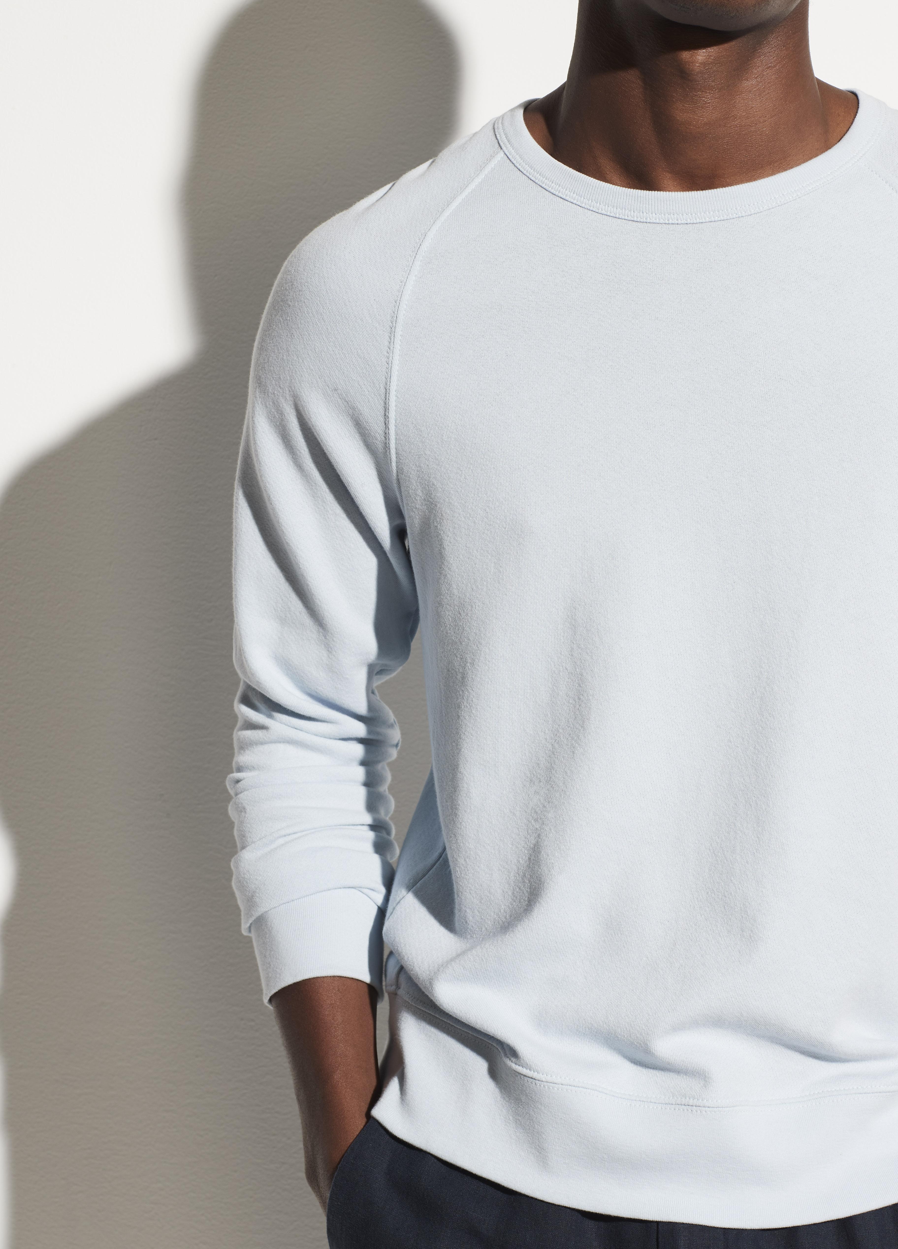 Vince French Terry Garment Dye Crew in Blue for Men Lyst