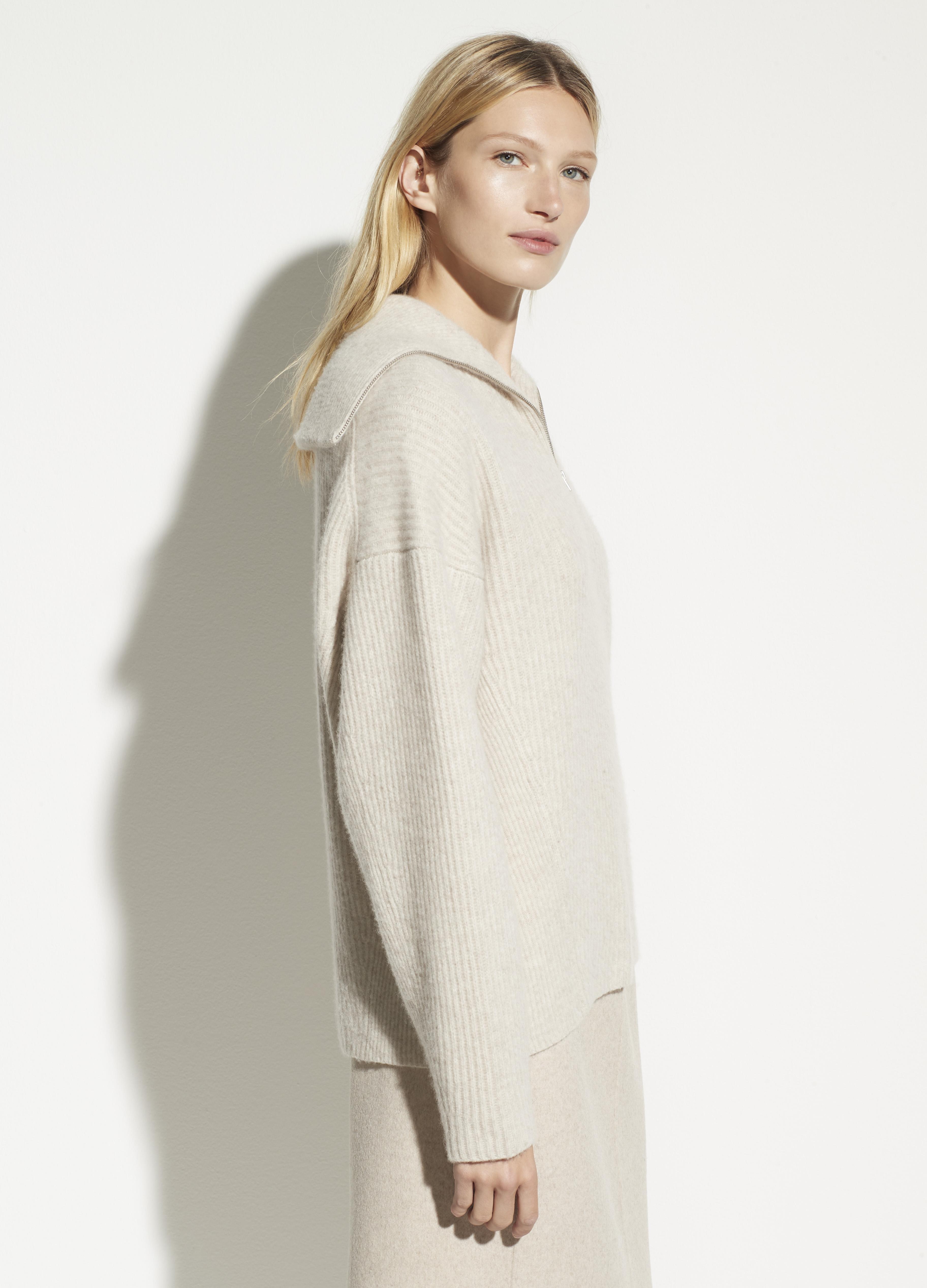 half zip ribbed
