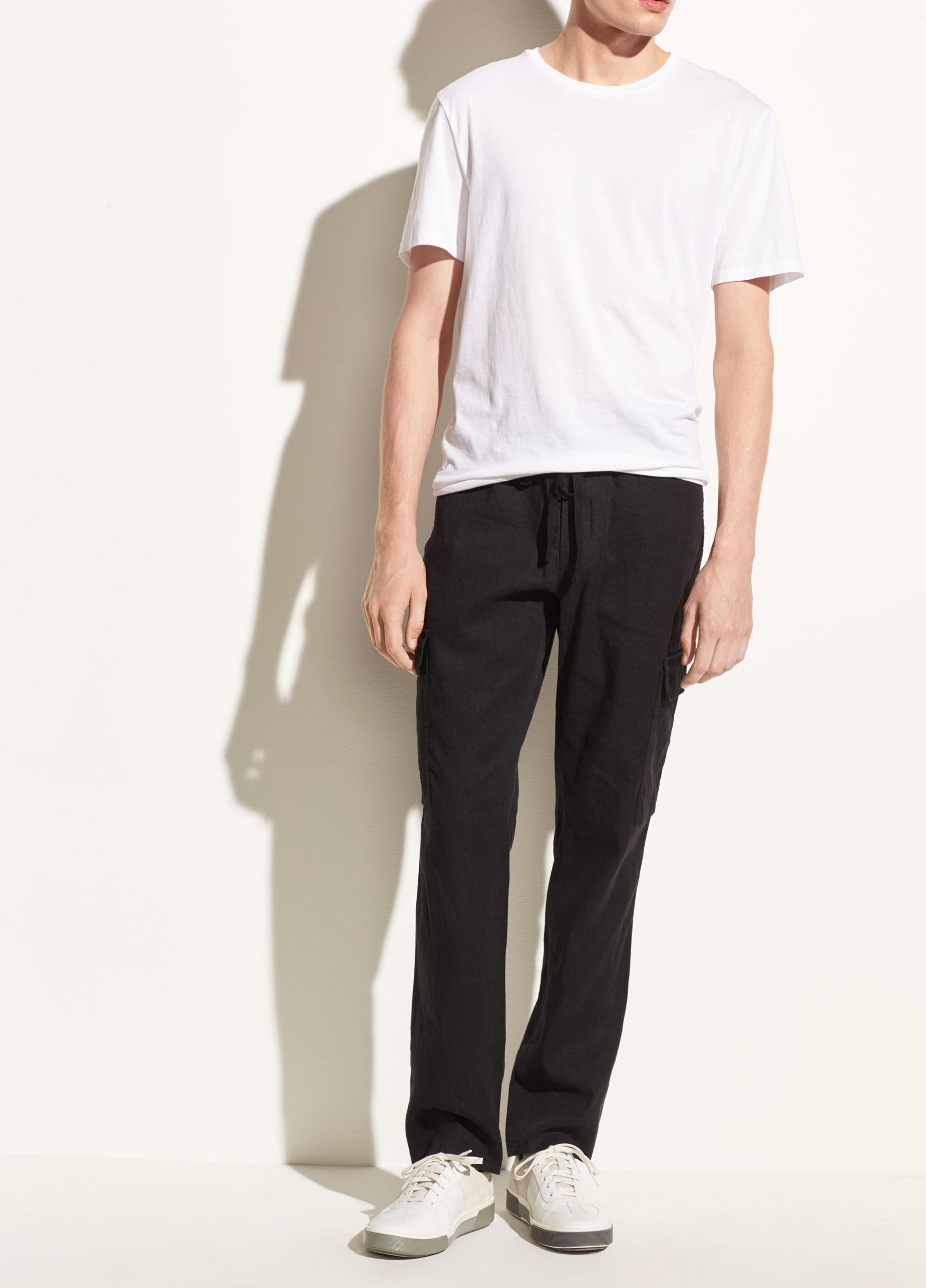 men's linen cargo pants