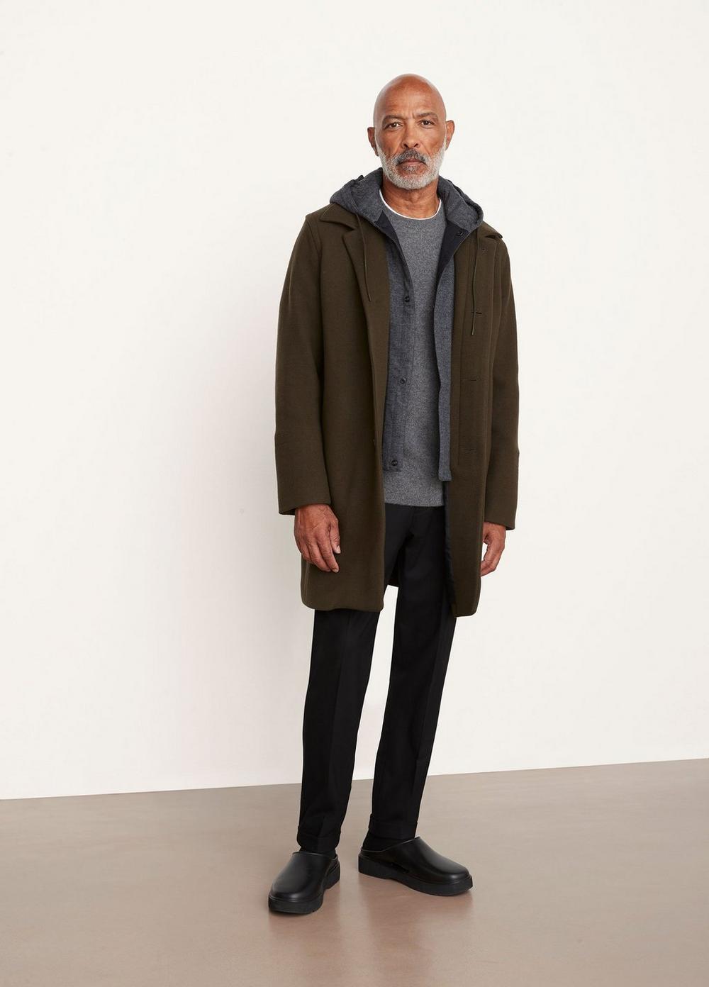 Vince top green coat