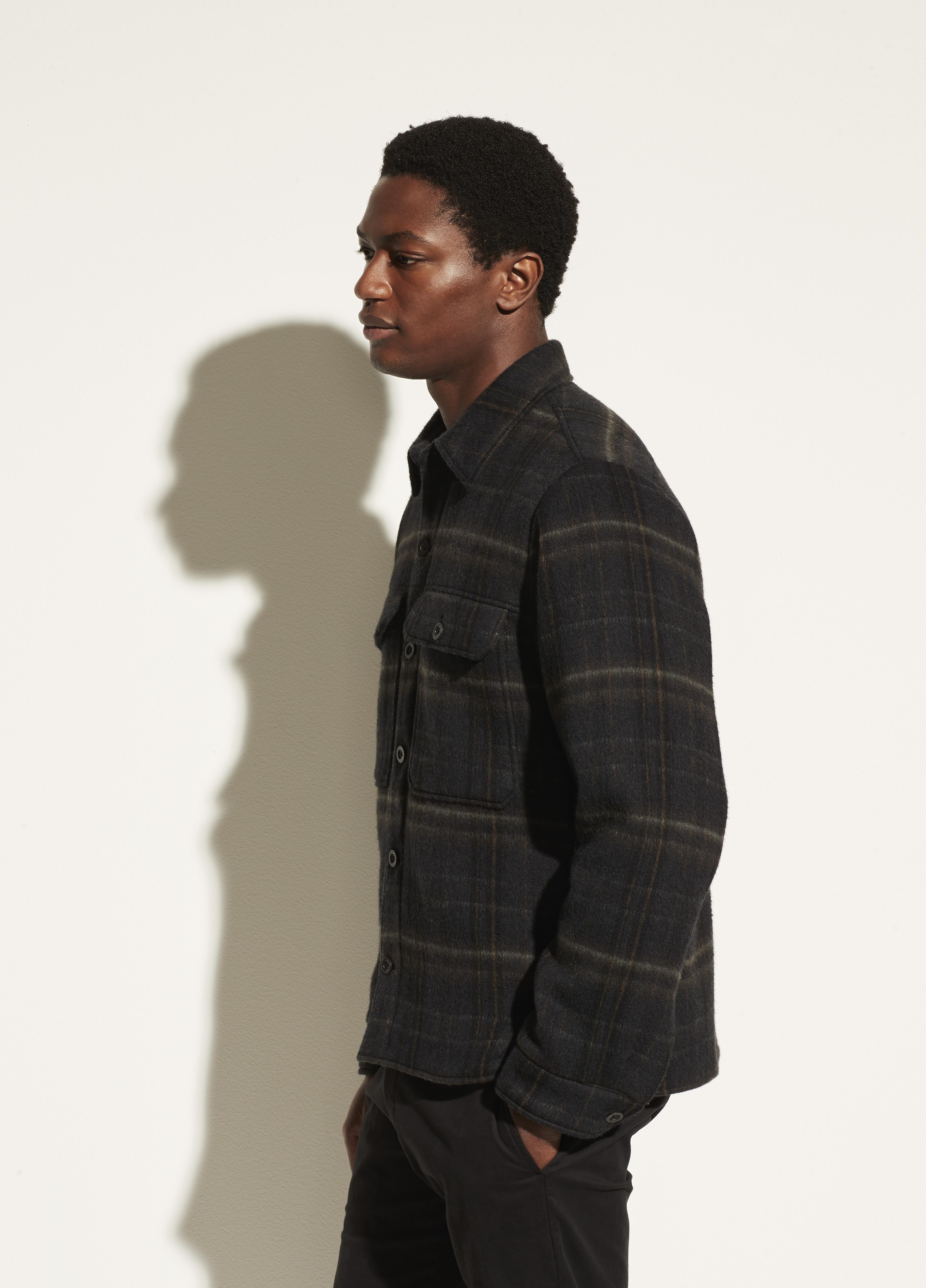 plaid utility jacket