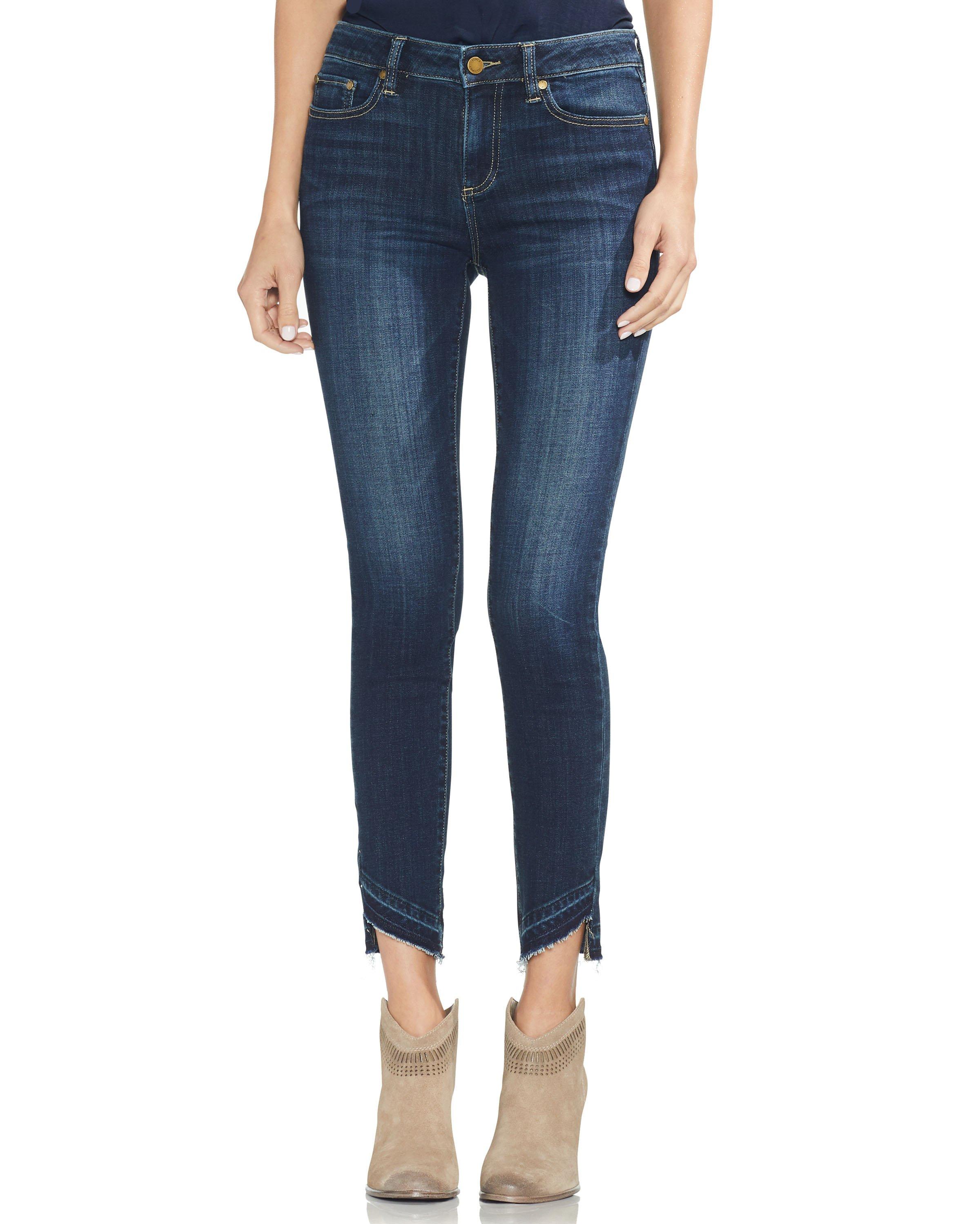 vince camuto angled hem jeans