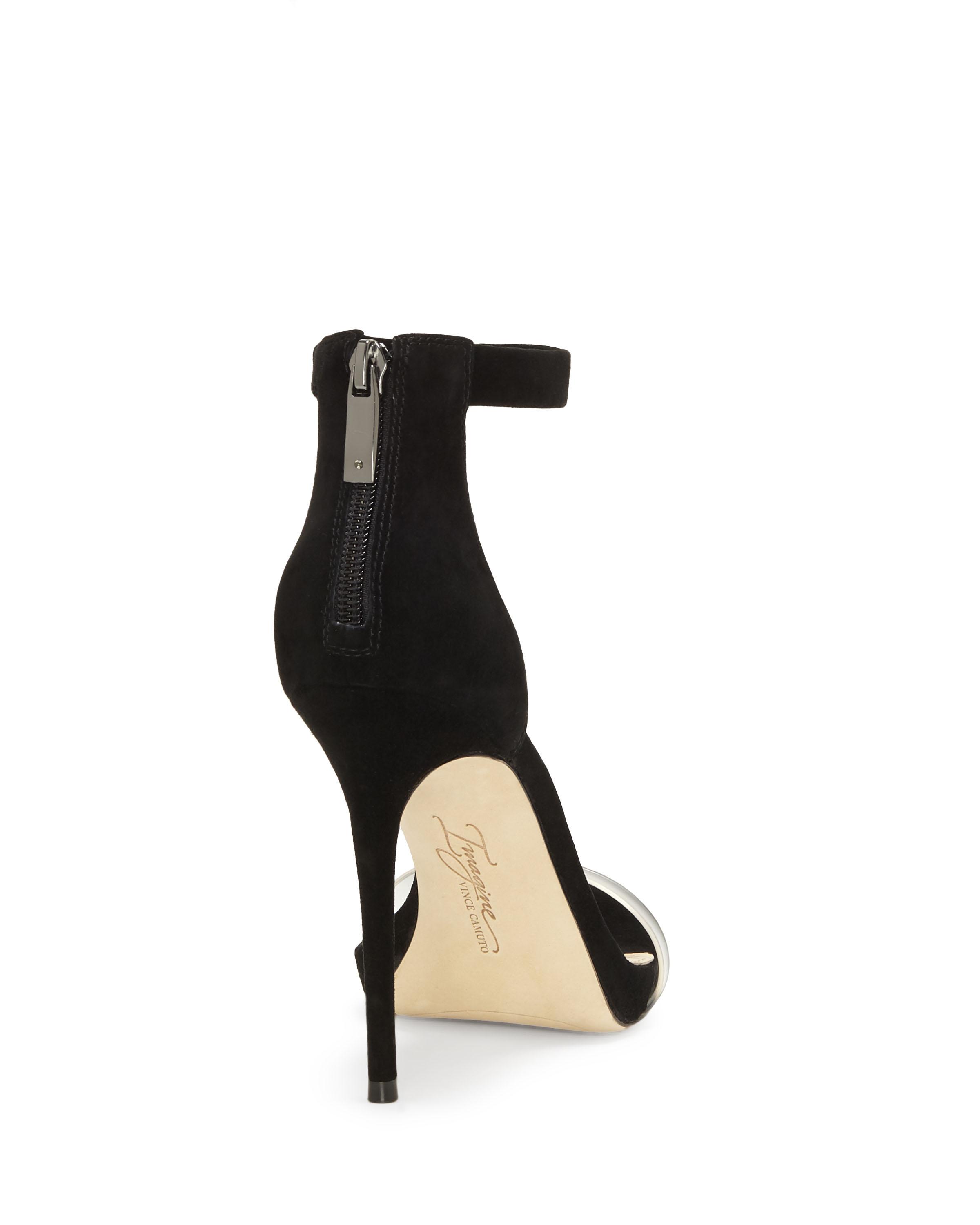 vince camuto clear strap heels