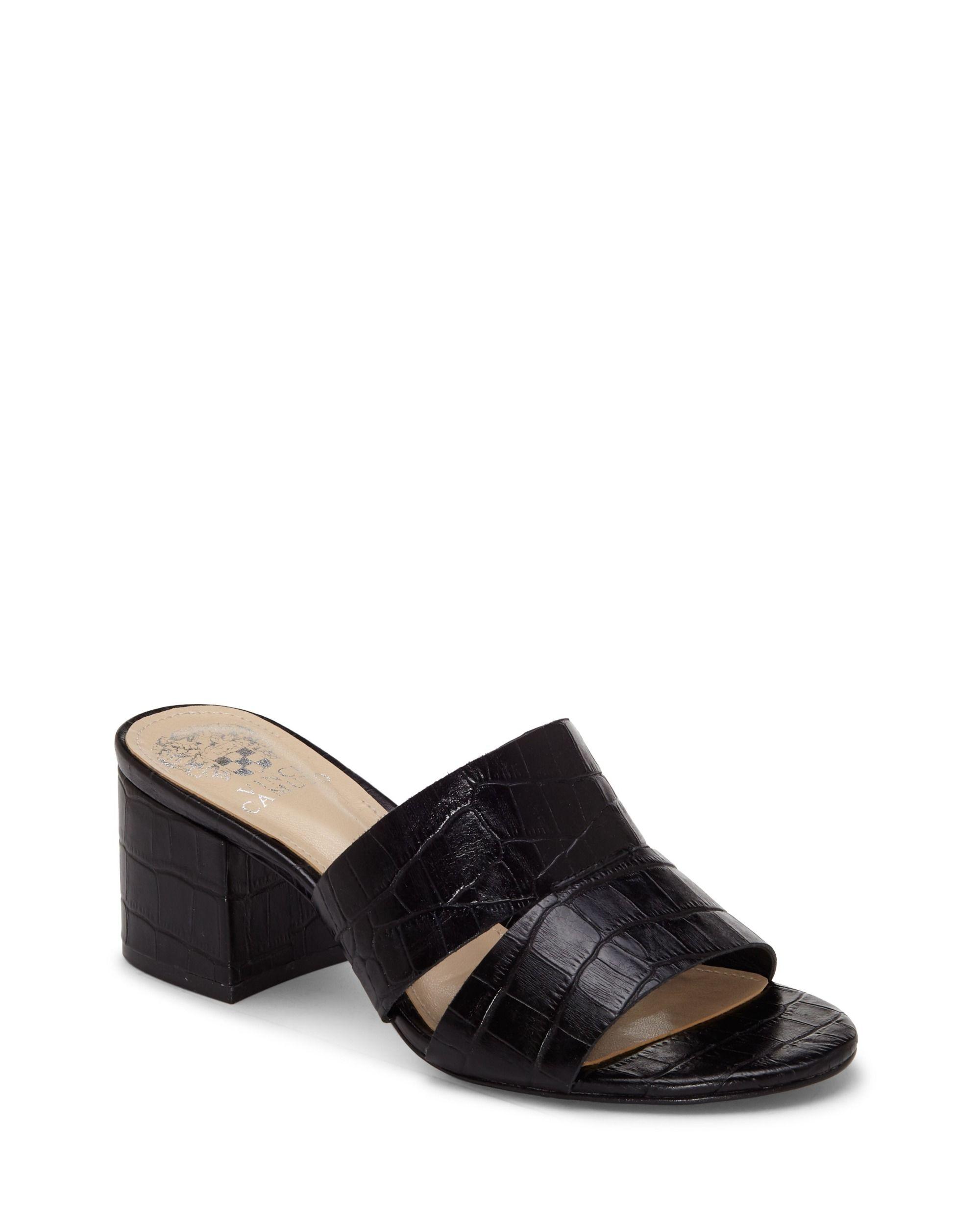 Vince Camuto Leather Jorkita Open-toe Mule in Black - Lyst