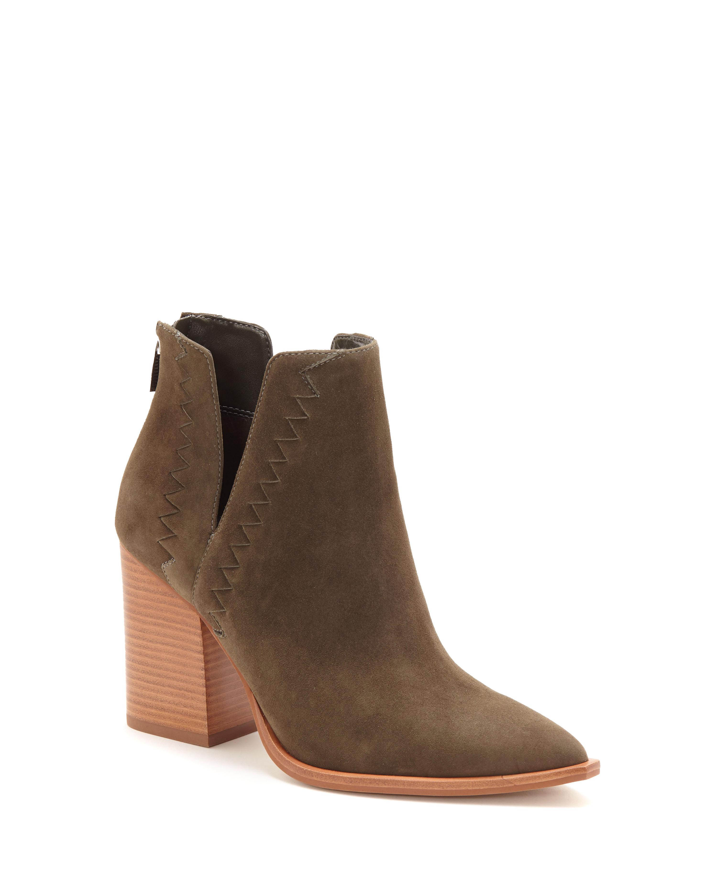 Vince Camuto Suede Genedy Western Bootie in Olive Green (Green) - Lyst