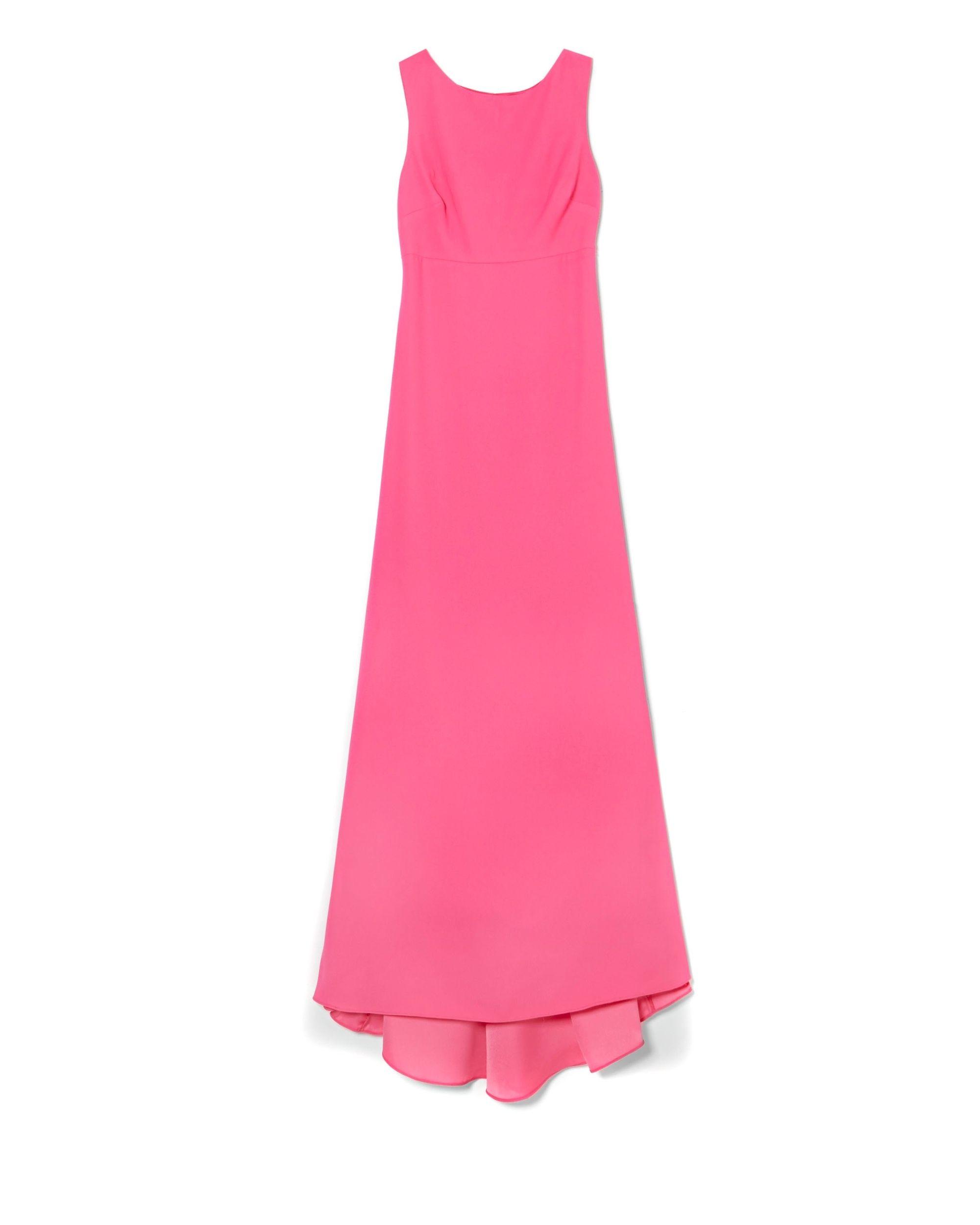 vince camuto ruffled gown